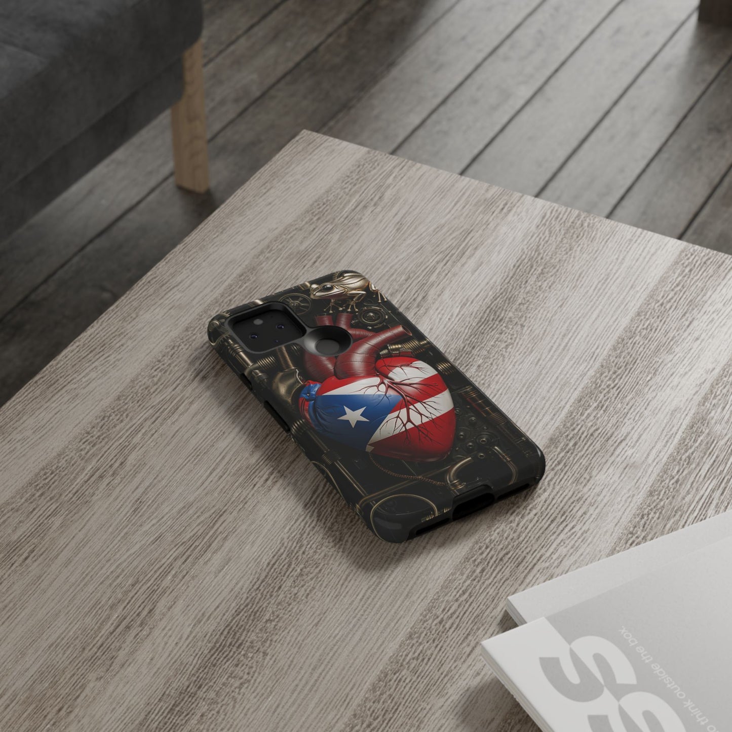Artistic Phone Case CORAZON DE PUERTO RICO, Tough Cases for Music Lovers, Unique Accessories for Gifts, Heart and Puerto Rican Pride, Stylish Phone Covers