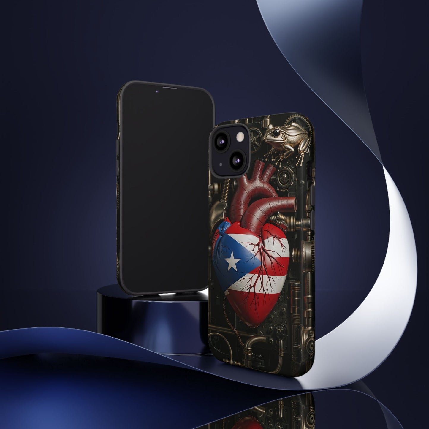 Artistic Phone Case CORAZON DE PUERTO RICO, Tough Cases for Music Lovers, Unique Accessories for Gifts, Heart and Puerto Rican Pride, Stylish Phone Covers