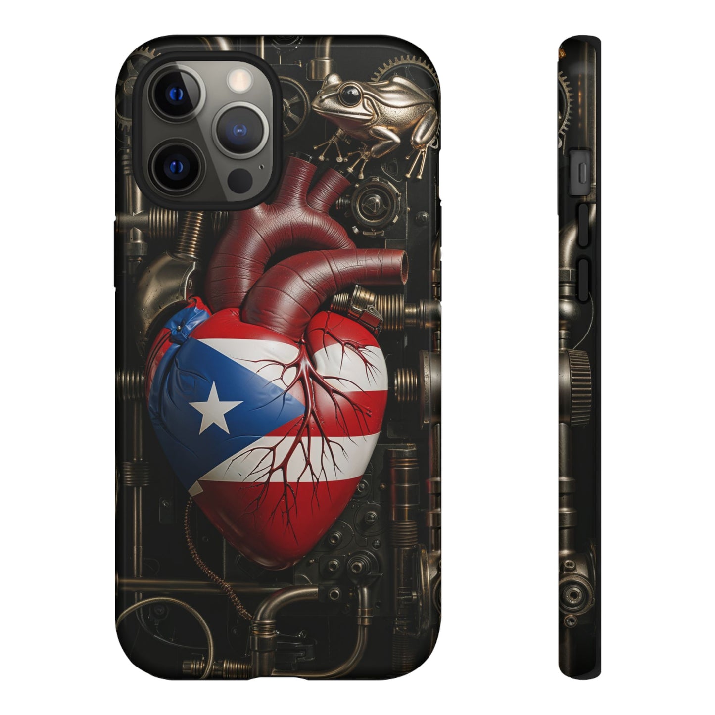 Artistic Phone Case CORAZON DE PUERTO RICO, Tough Cases for Music Lovers, Unique Accessories for Gifts, Heart and Puerto Rican Pride, Stylish Phone Covers