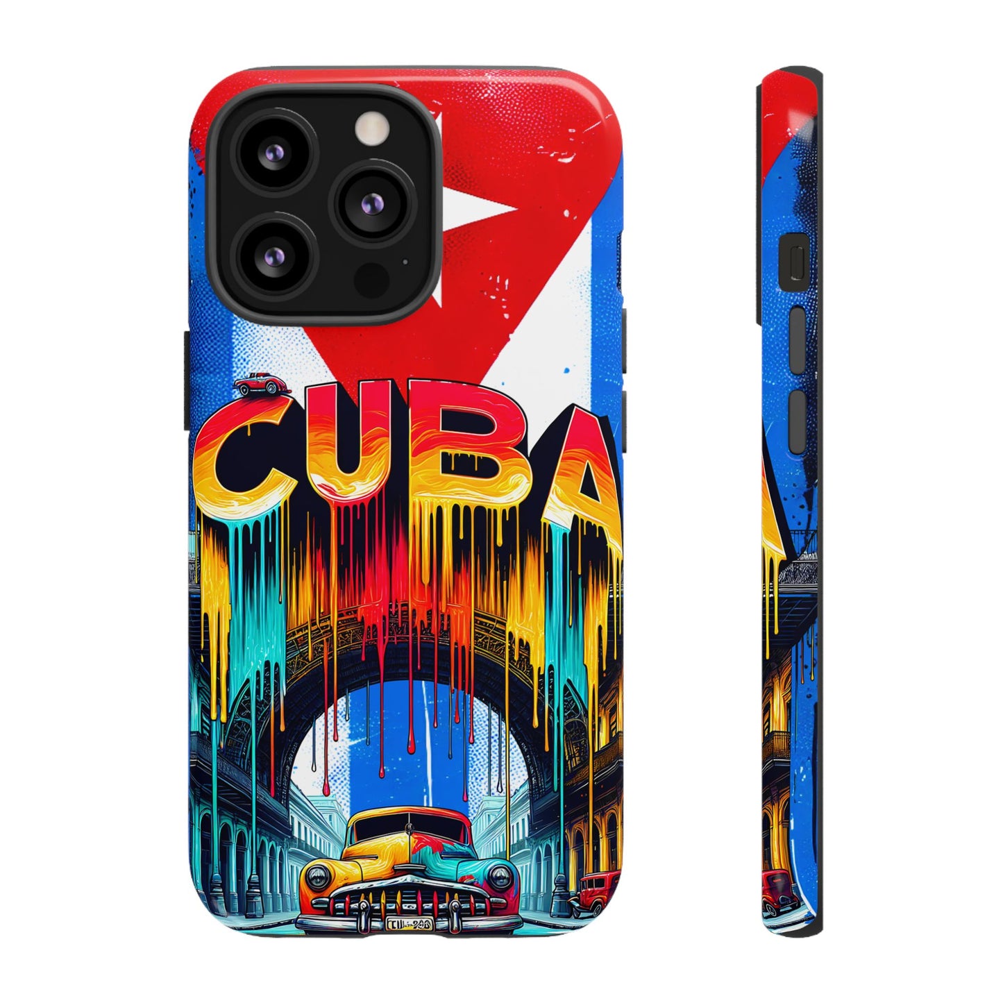 FUNDAS PARA TELEFONOS SAMSUNG, IPHONE, CON BANDERA DE CUBA COLORES BRILLANTES