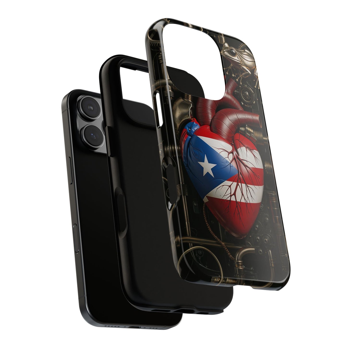 Artistic Phone Case CORAZON DE PUERTO RICO, Tough Cases for Music Lovers, Unique Accessories for Gifts, Heart and Puerto Rican Pride, Stylish Phone Covers