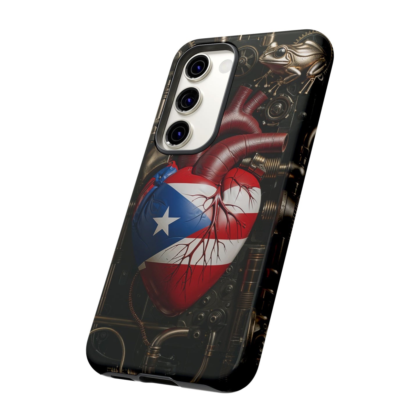 Artistic Phone Case CORAZON DE PUERTO RICO, Tough Cases for Music Lovers, Unique Accessories for Gifts, Heart and Puerto Rican Pride, Stylish Phone Covers