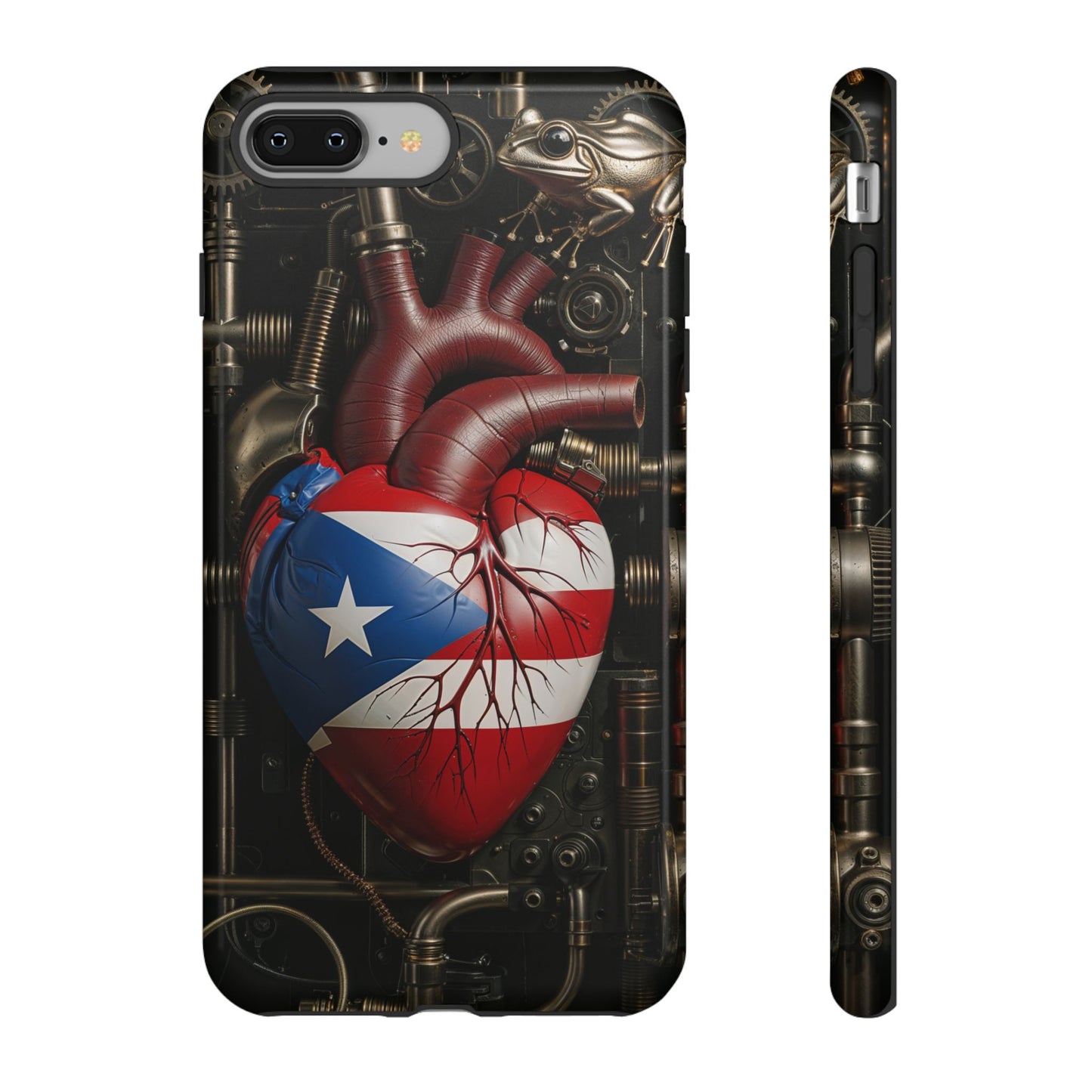 Artistic Phone Case CORAZON DE PUERTO RICO, Tough Cases for Music Lovers, Unique Accessories for Gifts, Heart and Puerto Rican Pride, Stylish Phone Covers