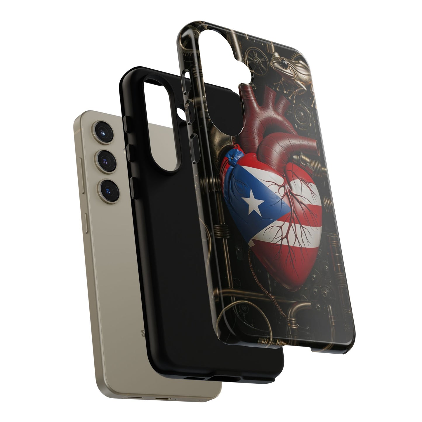 Artistic Phone Case CORAZON DE PUERTO RICO, Tough Cases for Music Lovers, Unique Accessories for Gifts, Heart and Puerto Rican Pride, Stylish Phone Covers