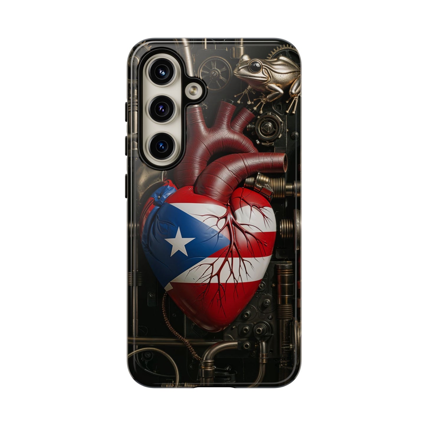 Artistic Phone Case CORAZON DE PUERTO RICO, Tough Cases for Music Lovers, Unique Accessories for Gifts, Heart and Puerto Rican Pride, Stylish Phone Covers