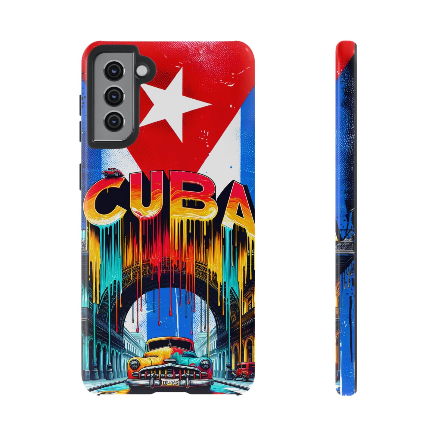 FUNDAS PARA TELEFONOS SAMSUNG, IPHONE, CON BANDERA DE CUBA COLORES BRILLANTES
