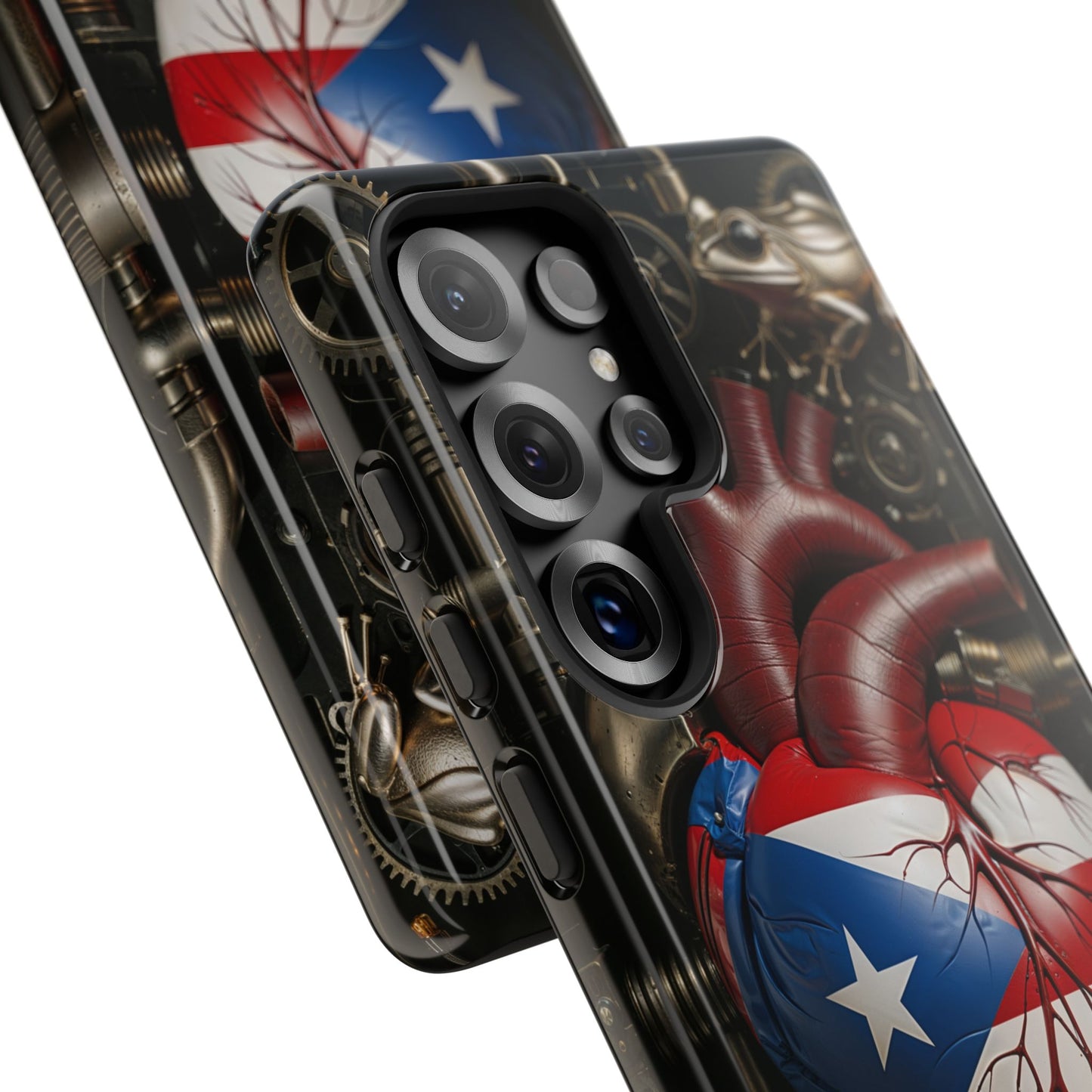 Artistic Phone Case CORAZON DE PUERTO RICO, Tough Cases for Music Lovers, Unique Accessories for Gifts, Heart and Puerto Rican Pride, Stylish Phone Covers