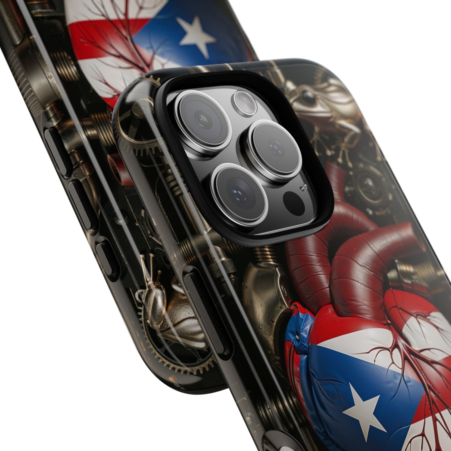 Artistic Phone Case CORAZON DE PUERTO RICO, Tough Cases for Music Lovers, Unique Accessories for Gifts, Heart and Puerto Rican Pride, Stylish Phone Covers