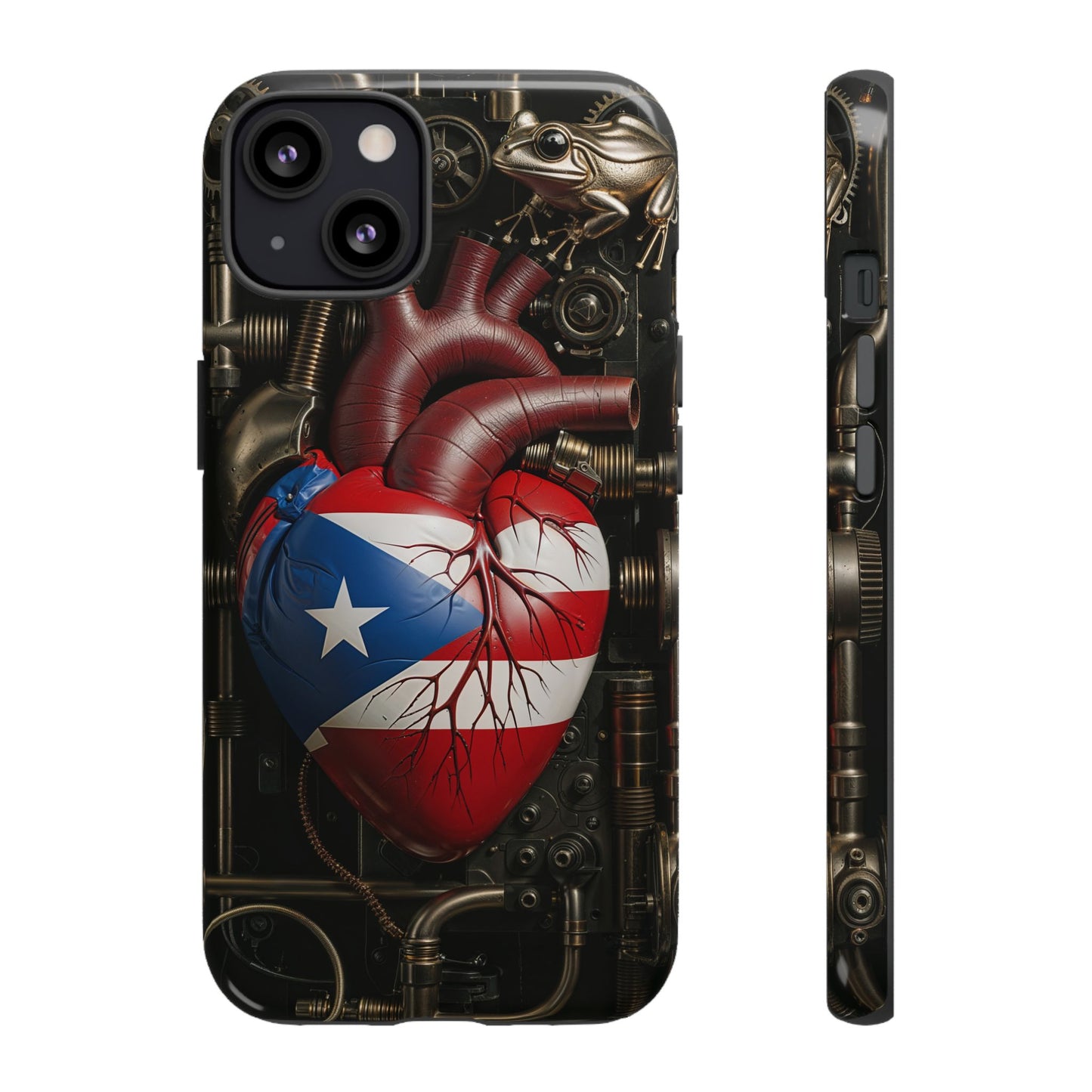 Artistic Phone Case CORAZON DE PUERTO RICO, Tough Cases for Music Lovers, Unique Accessories for Gifts, Heart and Puerto Rican Pride, Stylish Phone Covers