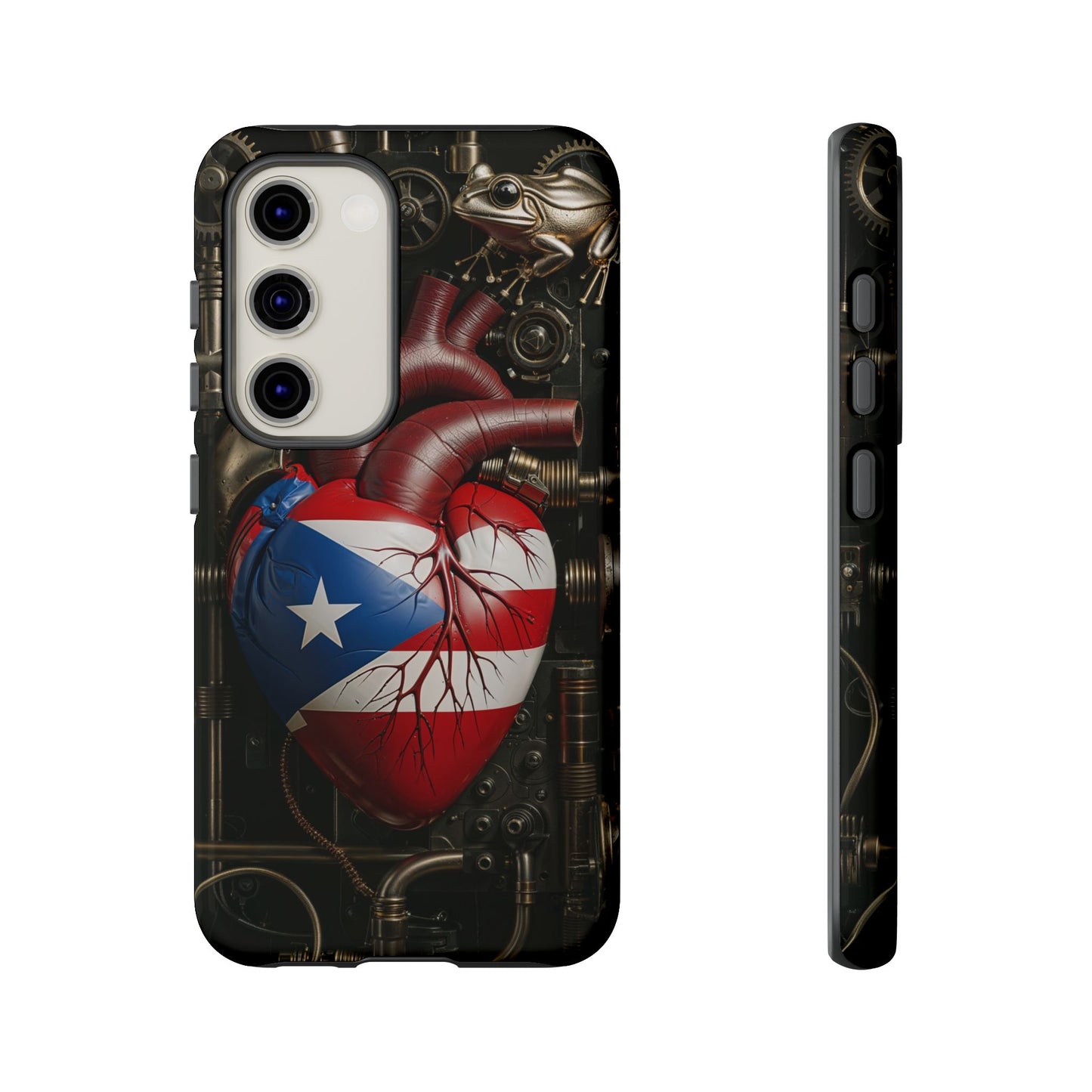 Artistic Phone Case CORAZON DE PUERTO RICO, Tough Cases for Music Lovers, Unique Accessories for Gifts, Heart and Puerto Rican Pride, Stylish Phone Covers