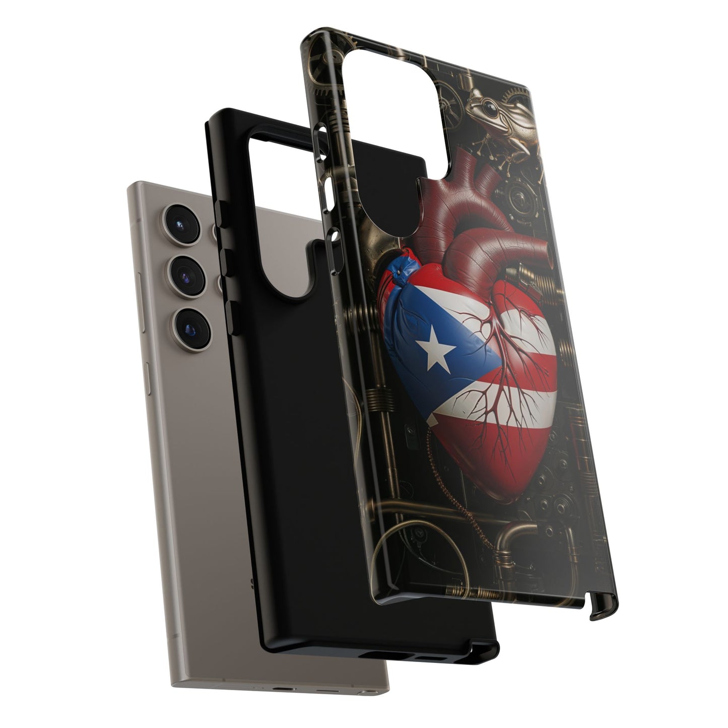 Artistic Phone Case CORAZON DE PUERTO RICO, Tough Cases for Music Lovers, Unique Accessories for Gifts, Heart and Puerto Rican Pride, Stylish Phone Covers