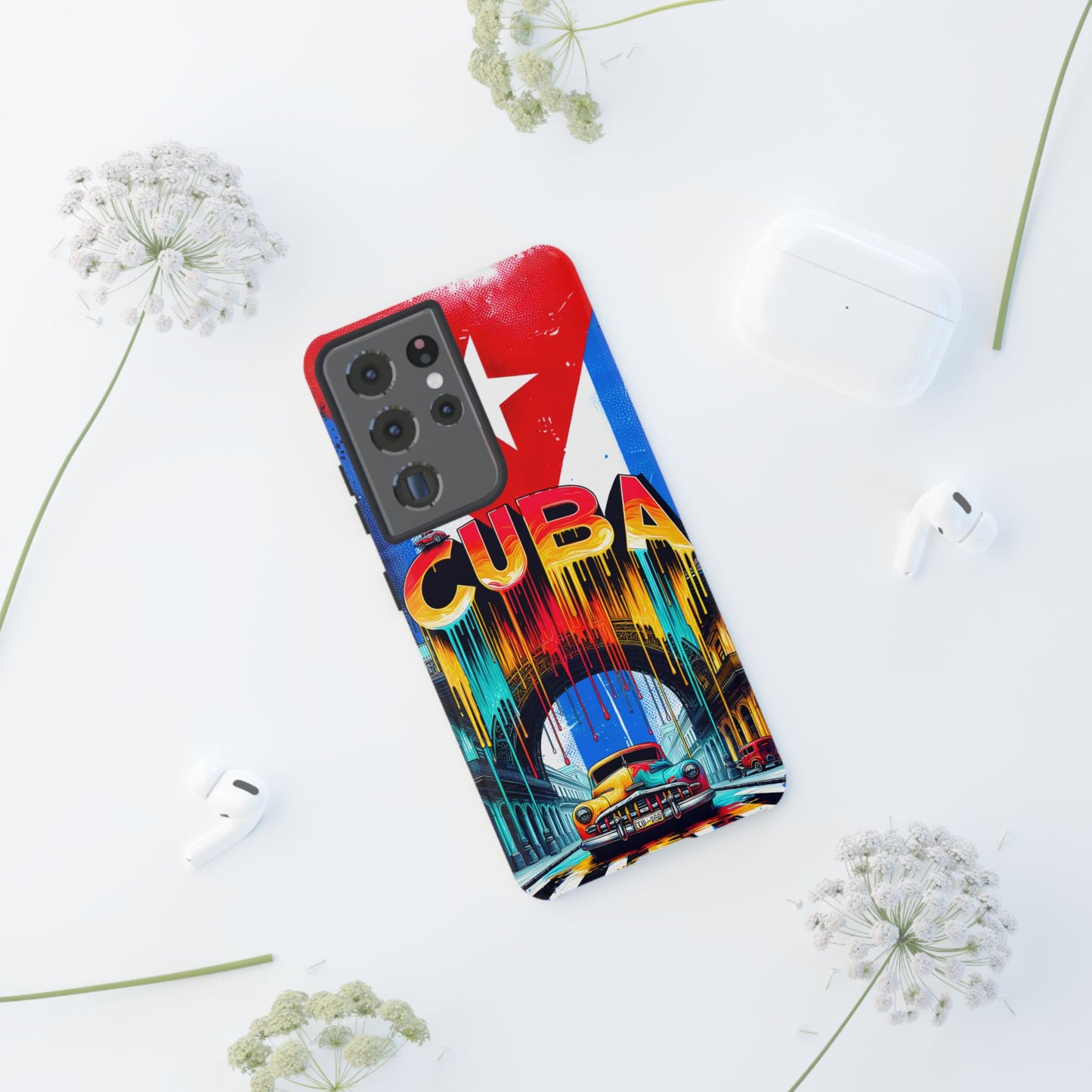 FUNDAS PARA TELEFONOS SAMSUNG, IPHONE, CON BANDERA DE CUBA COLORES BRILLANTES