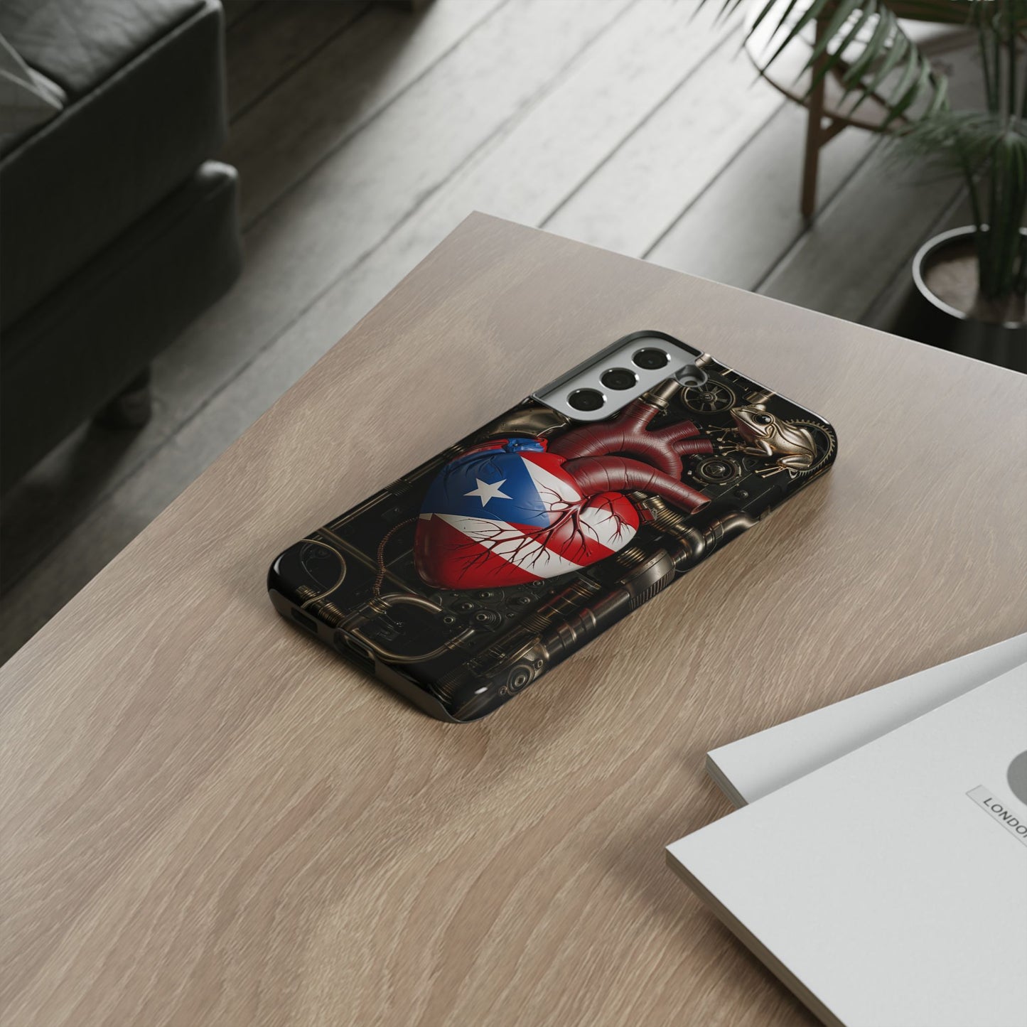 Artistic Phone Case CORAZON DE PUERTO RICO, Tough Cases for Music Lovers, Unique Accessories for Gifts, Heart and Puerto Rican Pride, Stylish Phone Covers