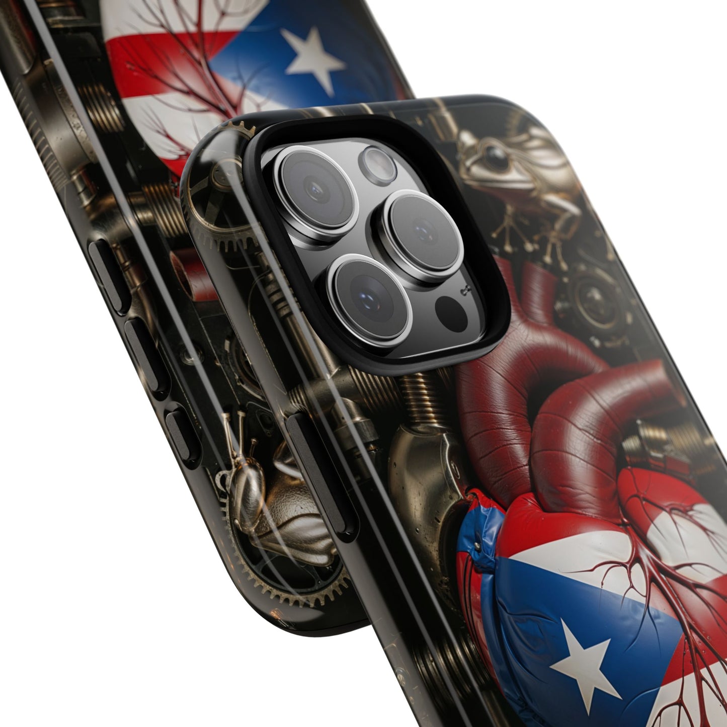Artistic Phone Case CORAZON DE PUERTO RICO, Tough Cases for Music Lovers, Unique Accessories for Gifts, Heart and Puerto Rican Pride, Stylish Phone Covers