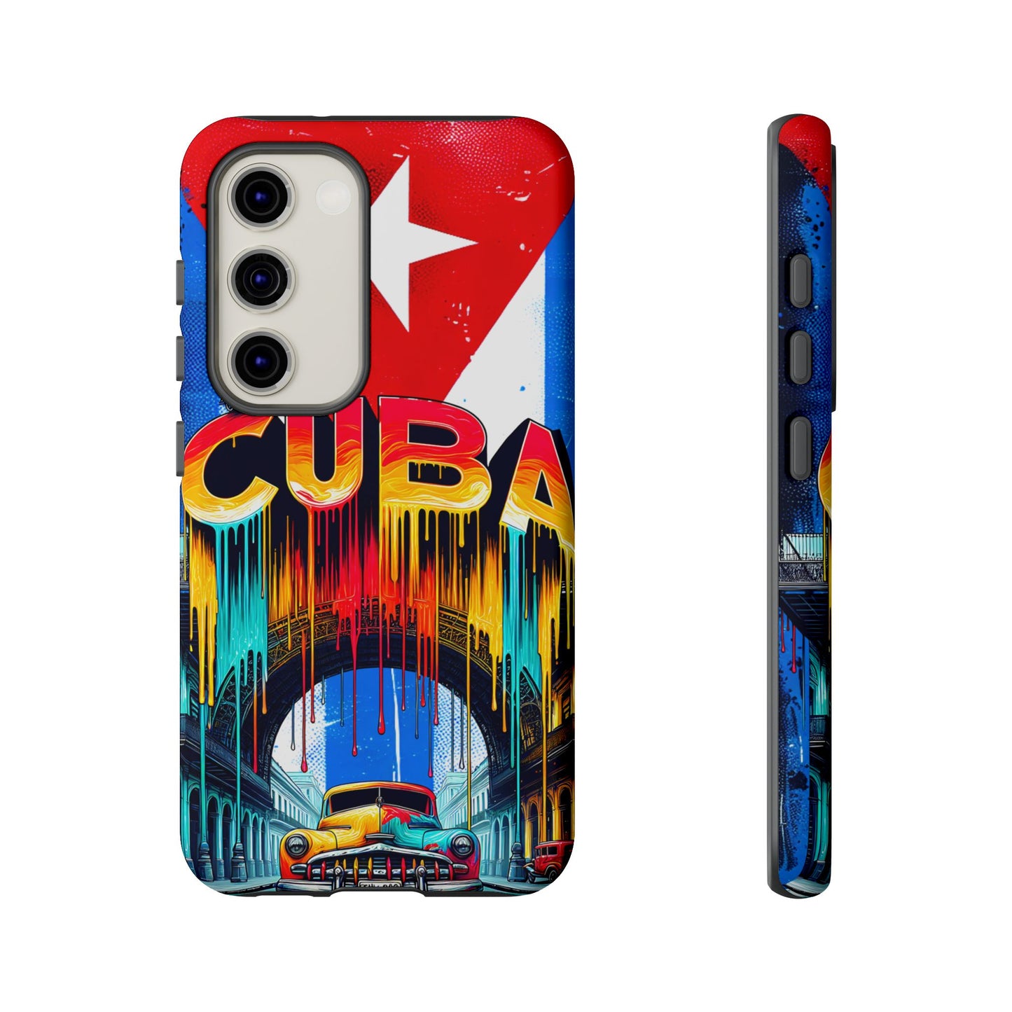 FUNDAS PARA TELEFONOS SAMSUNG, IPHONE, CON BANDERA DE CUBA COLORES BRILLANTES