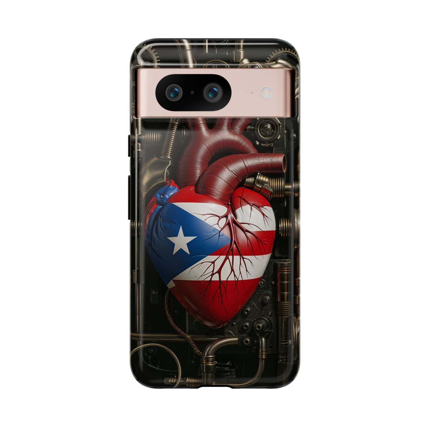 Artistic Phone Case CORAZON DE PUERTO RICO, Tough Cases for Music Lovers, Unique Accessories for Gifts, Heart and Puerto Rican Pride, Stylish Phone Covers