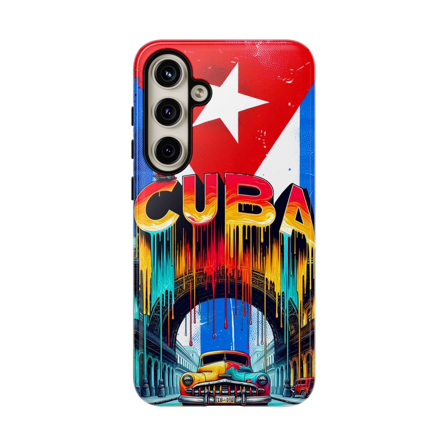 FUNDAS PARA TELEFONOS SAMSUNG, IPHONE, CON BANDERA DE CUBA COLORES BRILLANTES