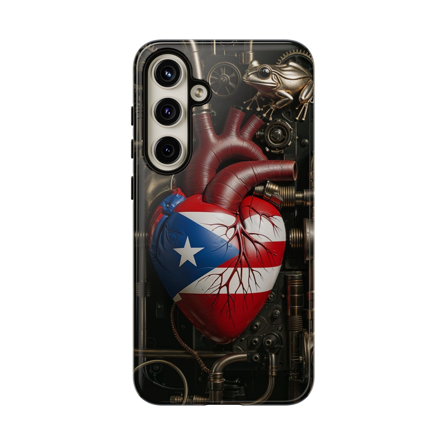 Artistic Phone Case CORAZON DE PUERTO RICO, Tough Cases for Music Lovers, Unique Accessories for Gifts, Heart and Puerto Rican Pride, Stylish Phone Covers