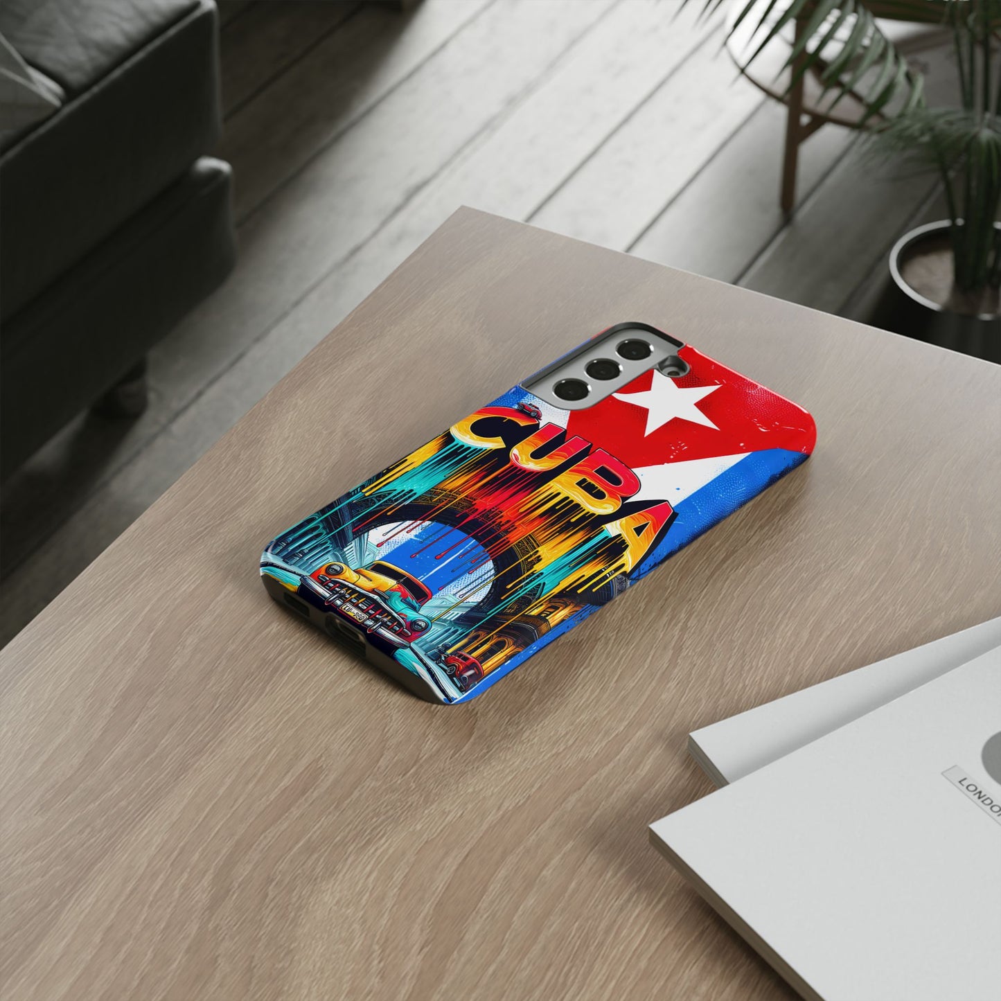 FUNDAS PARA TELEFONOS SAMSUNG, IPHONE, CON BANDERA DE CUBA COLORES BRILLANTES