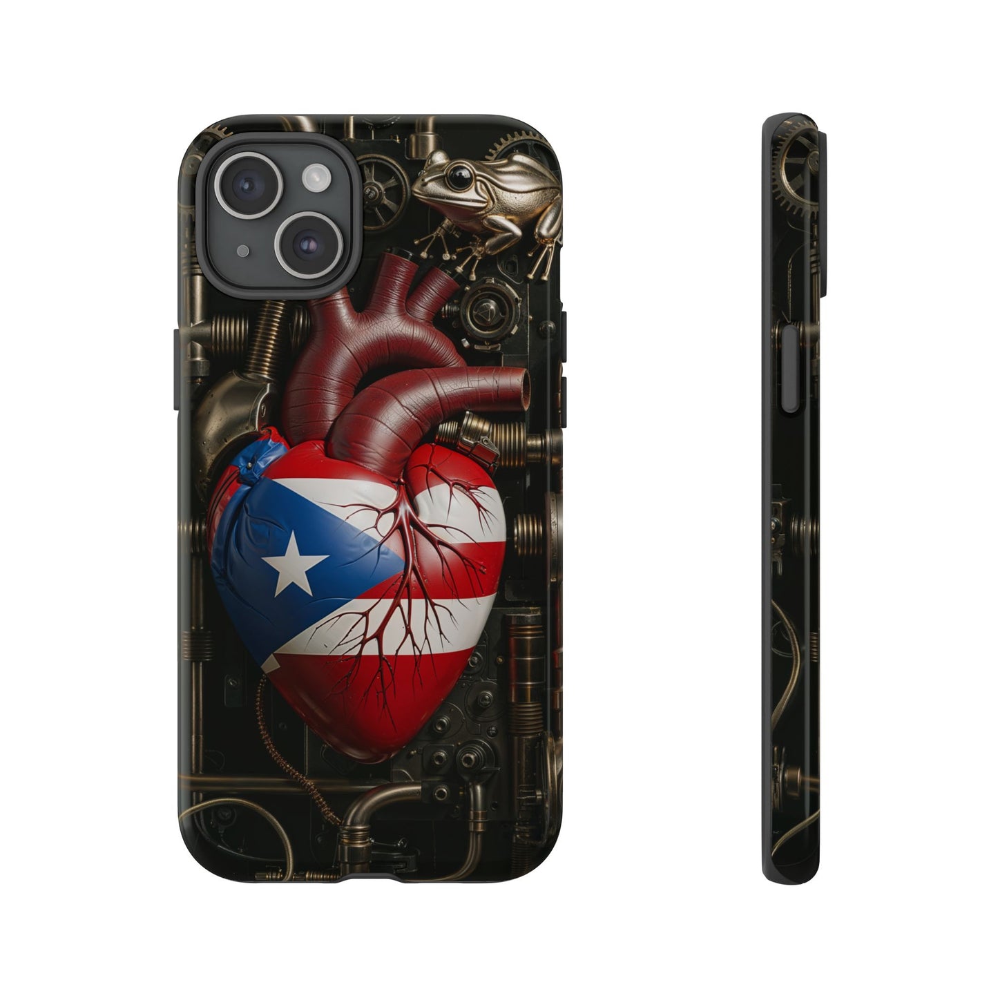 Artistic Phone Case CORAZON DE PUERTO RICO, Tough Cases for Music Lovers, Unique Accessories for Gifts, Heart and Puerto Rican Pride, Stylish Phone Covers