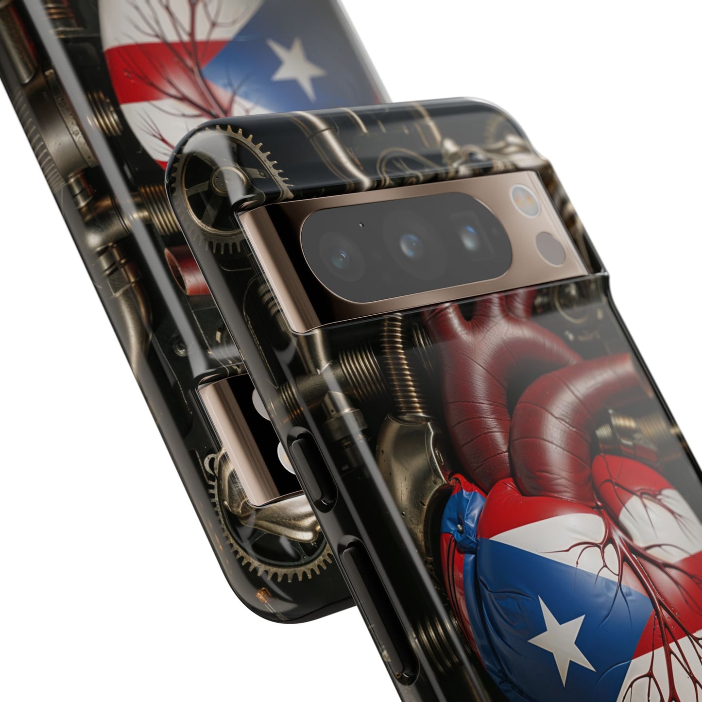 Artistic Phone Case CORAZON DE PUERTO RICO, Tough Cases for Music Lovers, Unique Accessories for Gifts, Heart and Puerto Rican Pride, Stylish Phone Covers