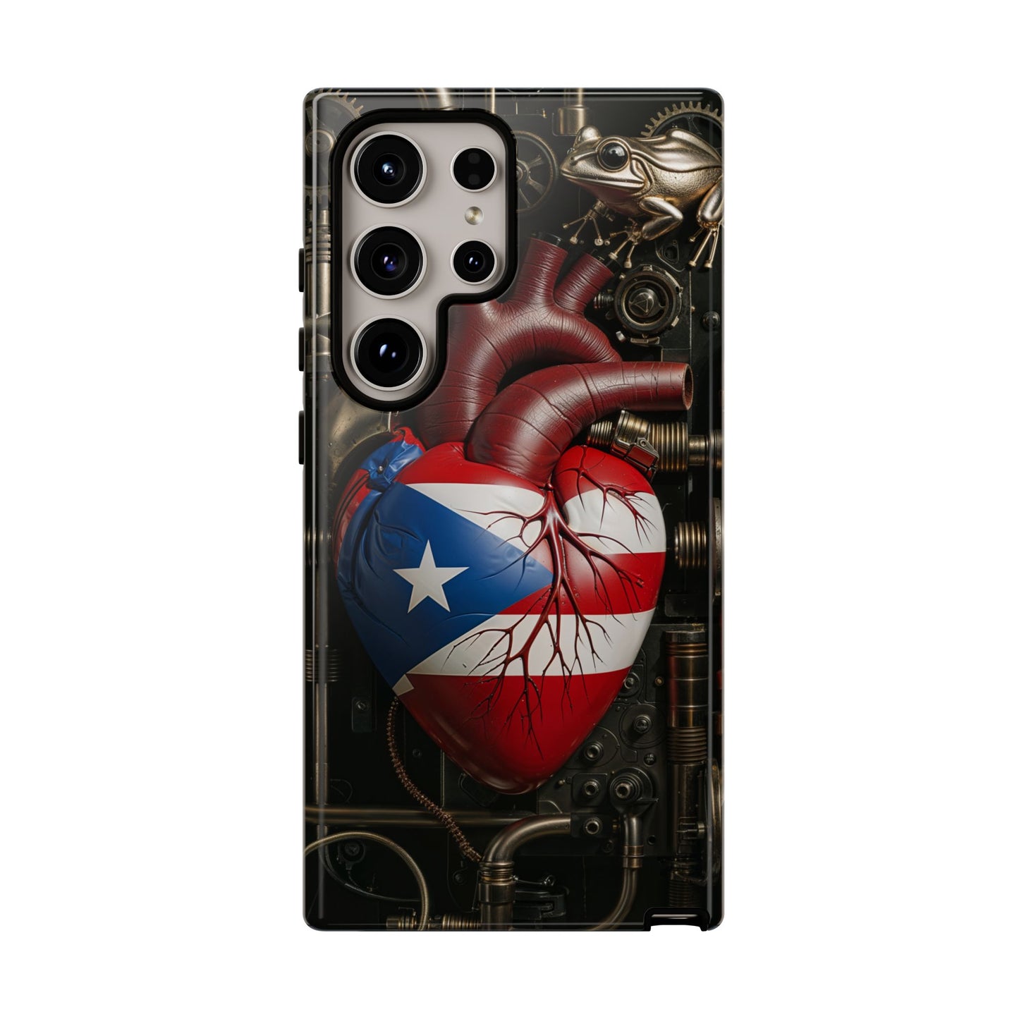 Artistic Phone Case CORAZON DE PUERTO RICO, Tough Cases for Music Lovers, Unique Accessories for Gifts, Heart and Puerto Rican Pride, Stylish Phone Covers