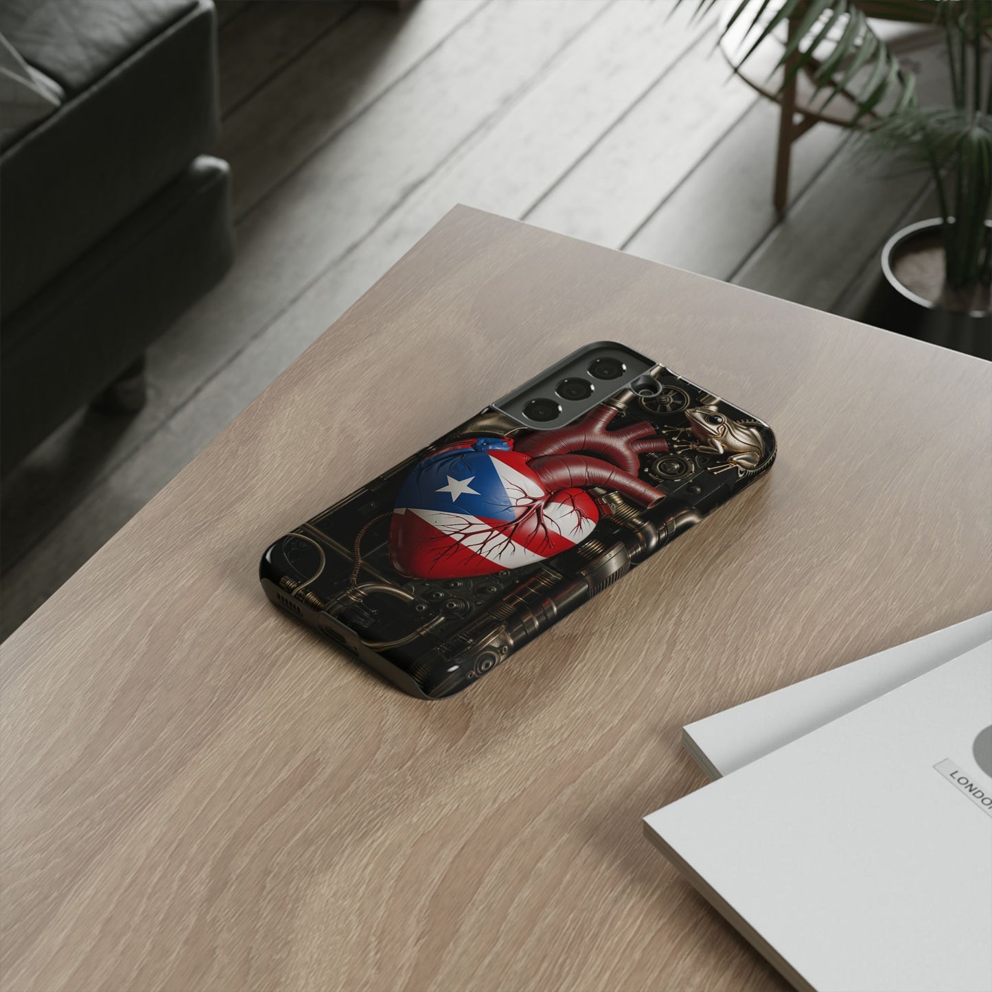 Artistic Phone Case CORAZON DE PUERTO RICO, Tough Cases for Music Lovers, Unique Accessories for Gifts, Heart and Puerto Rican Pride, Stylish Phone Covers