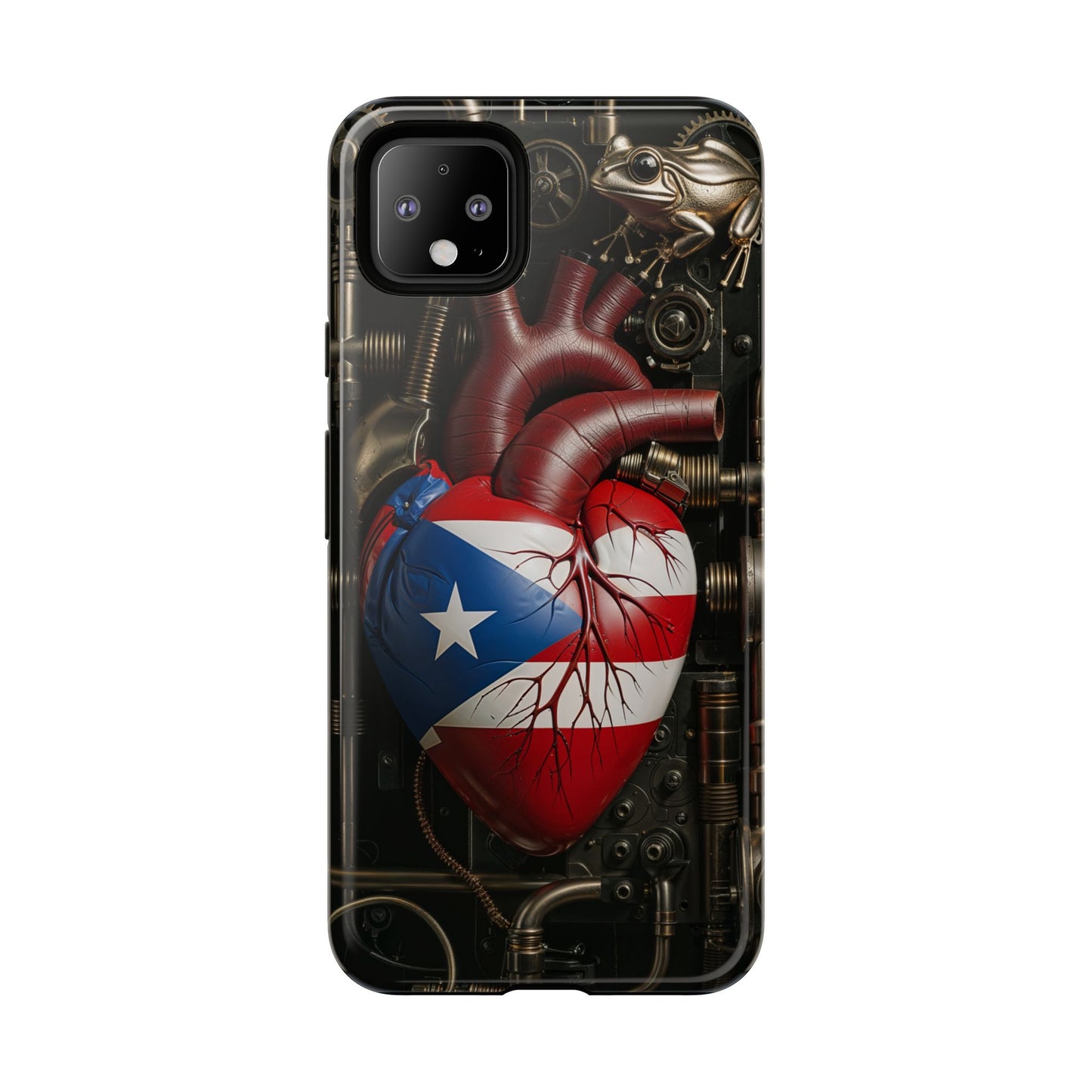 Artistic Phone Case CORAZON DE PUERTO RICO, Tough Cases for Music Lovers, Unique Accessories for Gifts, Heart and Puerto Rican Pride, Stylish Phone Covers