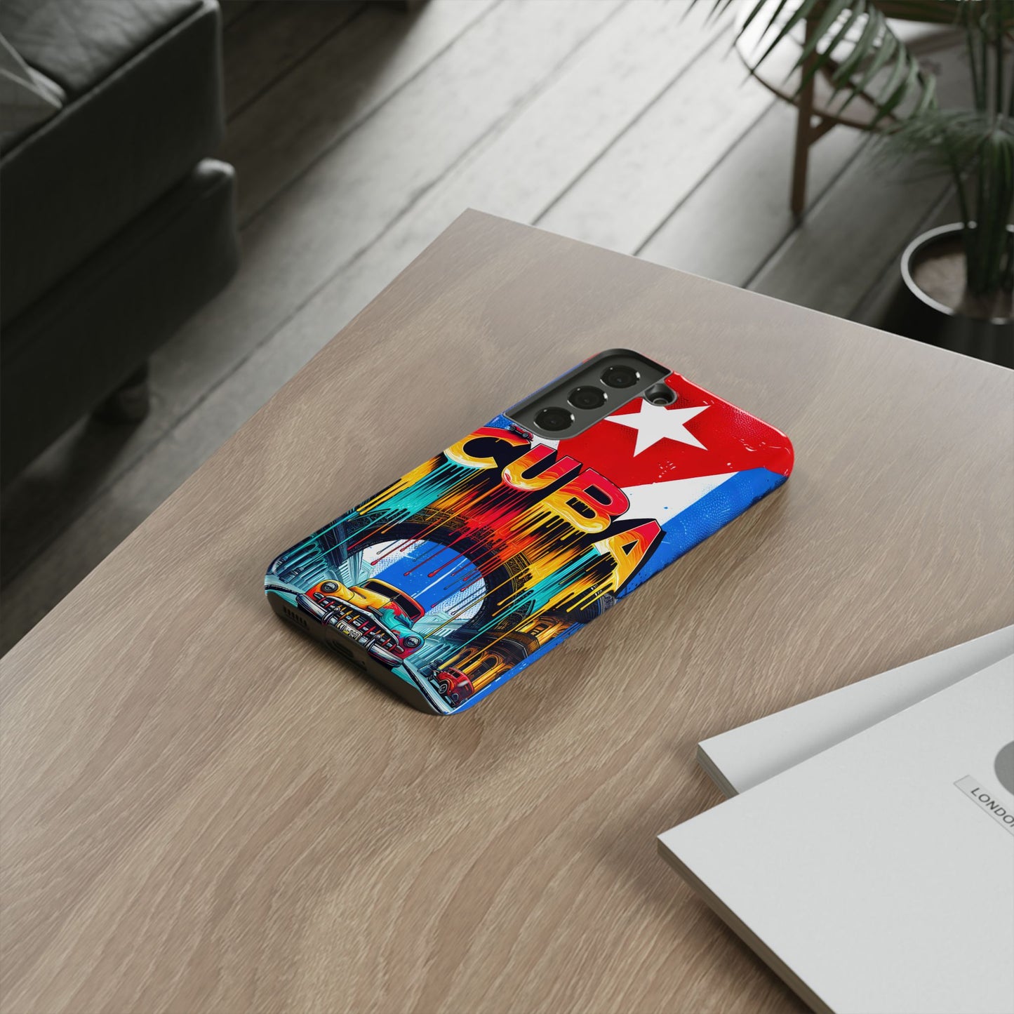 FUNDAS PARA TELEFONOS SAMSUNG, IPHONE, CON BANDERA DE CUBA COLORES BRILLANTES