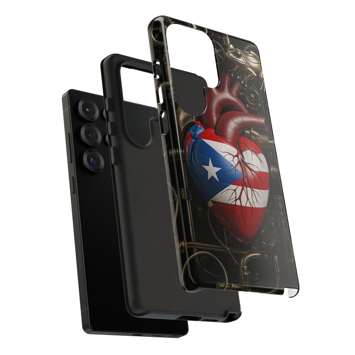 Artistic Phone Case CORAZON DE PUERTO RICO, Tough Cases for Music Lovers, Unique Accessories for Gifts, Heart and Puerto Rican Pride, Stylish Phone Covers