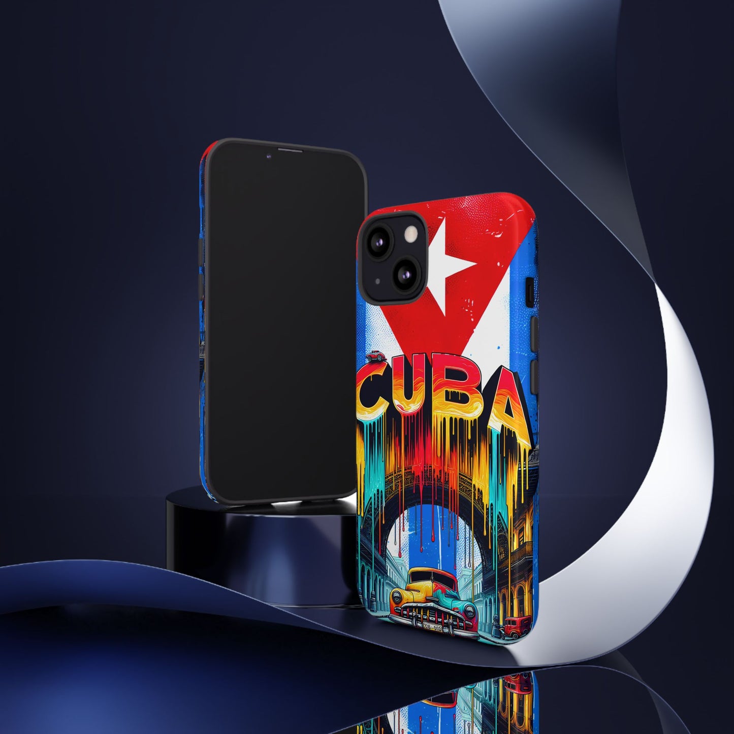 FUNDAS PARA TELEFONOS SAMSUNG, IPHONE, CON BANDERA DE CUBA COLORES BRILLANTES