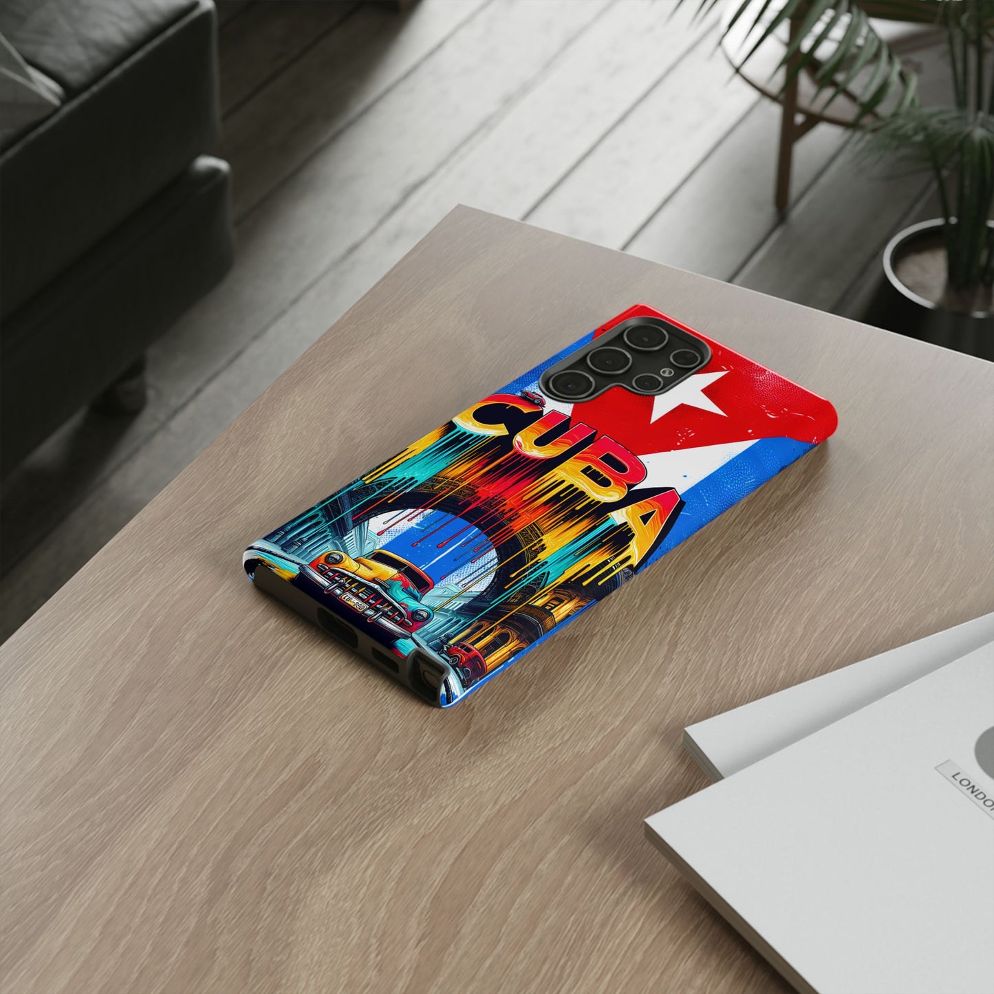 FUNDAS PARA TELEFONOS SAMSUNG, IPHONE, CON BANDERA DE CUBA COLORES BRILLANTES