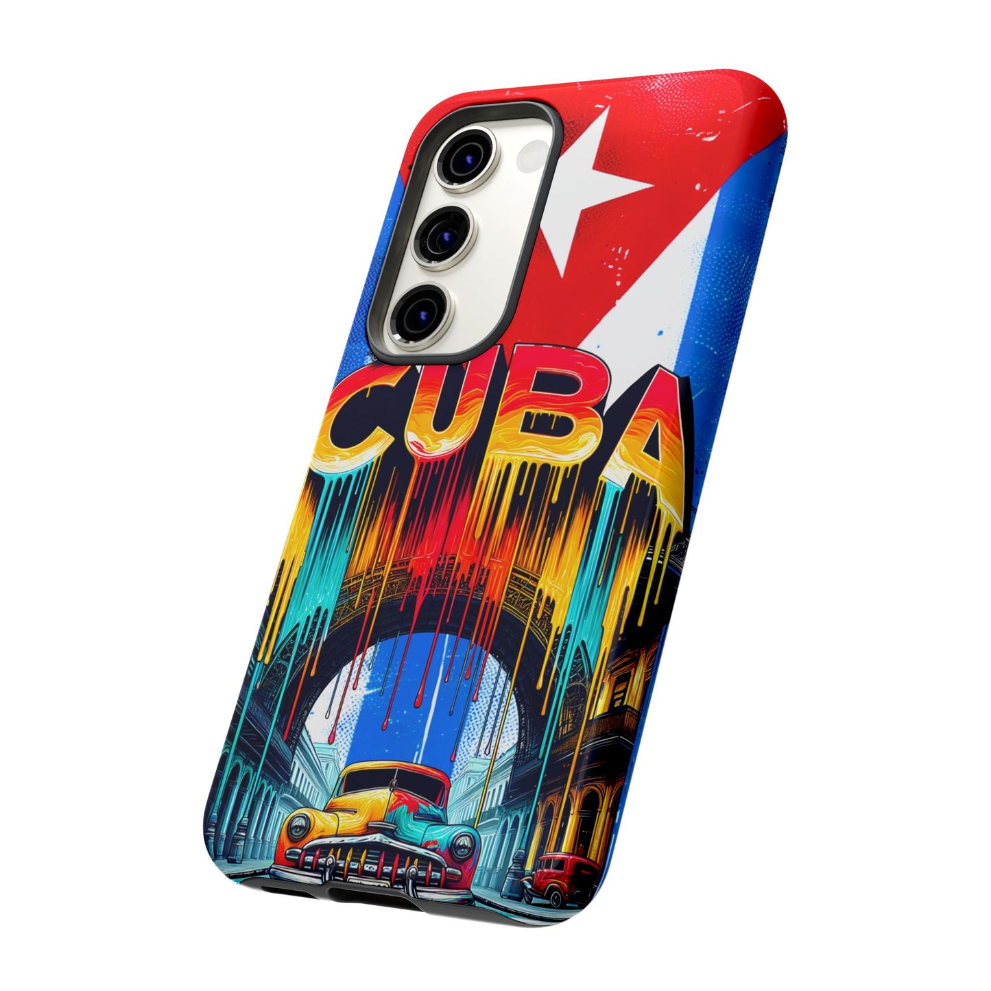 FUNDAS PARA TELEFONOS SAMSUNG, IPHONE, CON BANDERA DE CUBA COLORES BRILLANTES