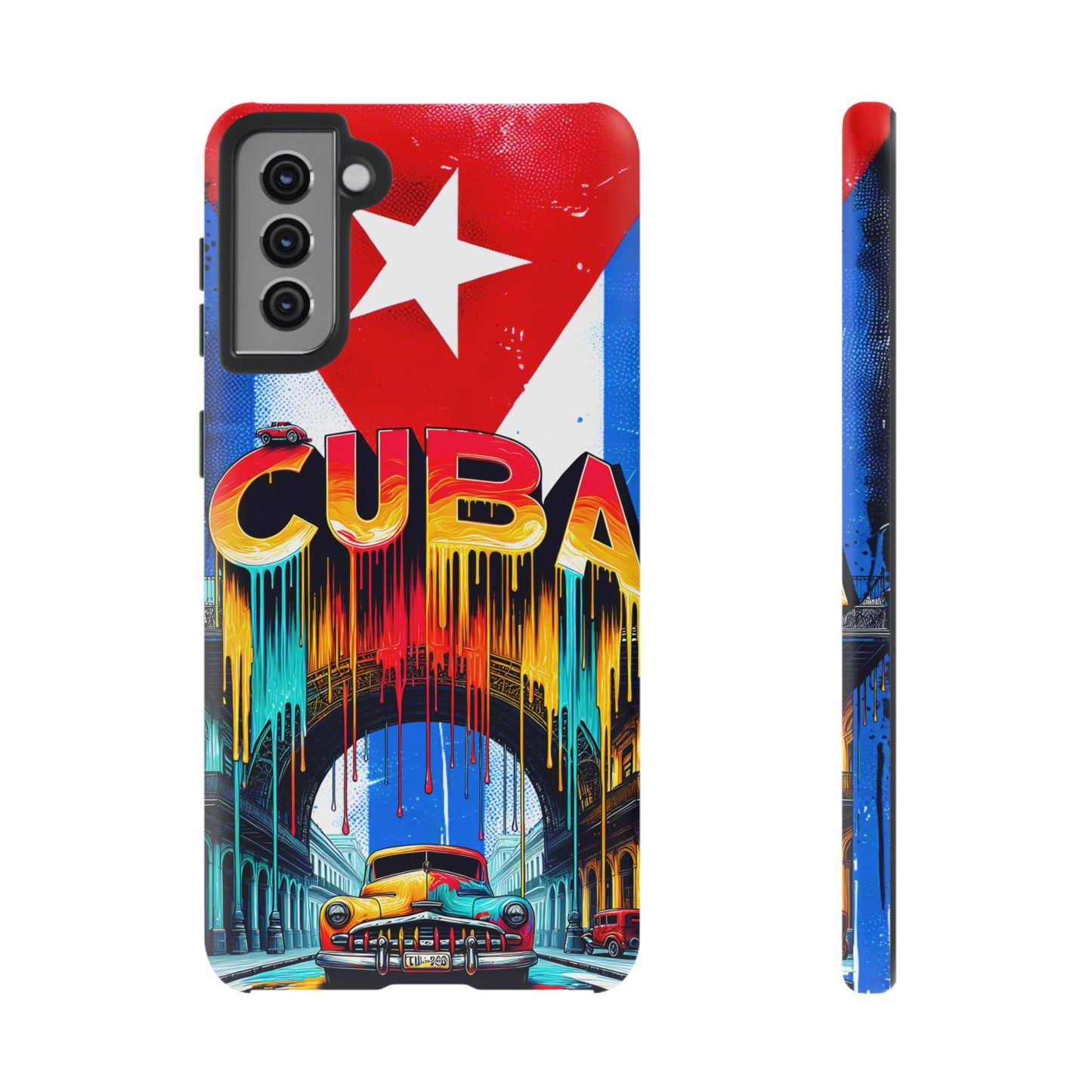 FUNDAS PARA TELEFONOS SAMSUNG, IPHONE, CON BANDERA DE CUBA COLORES BRILLANTES