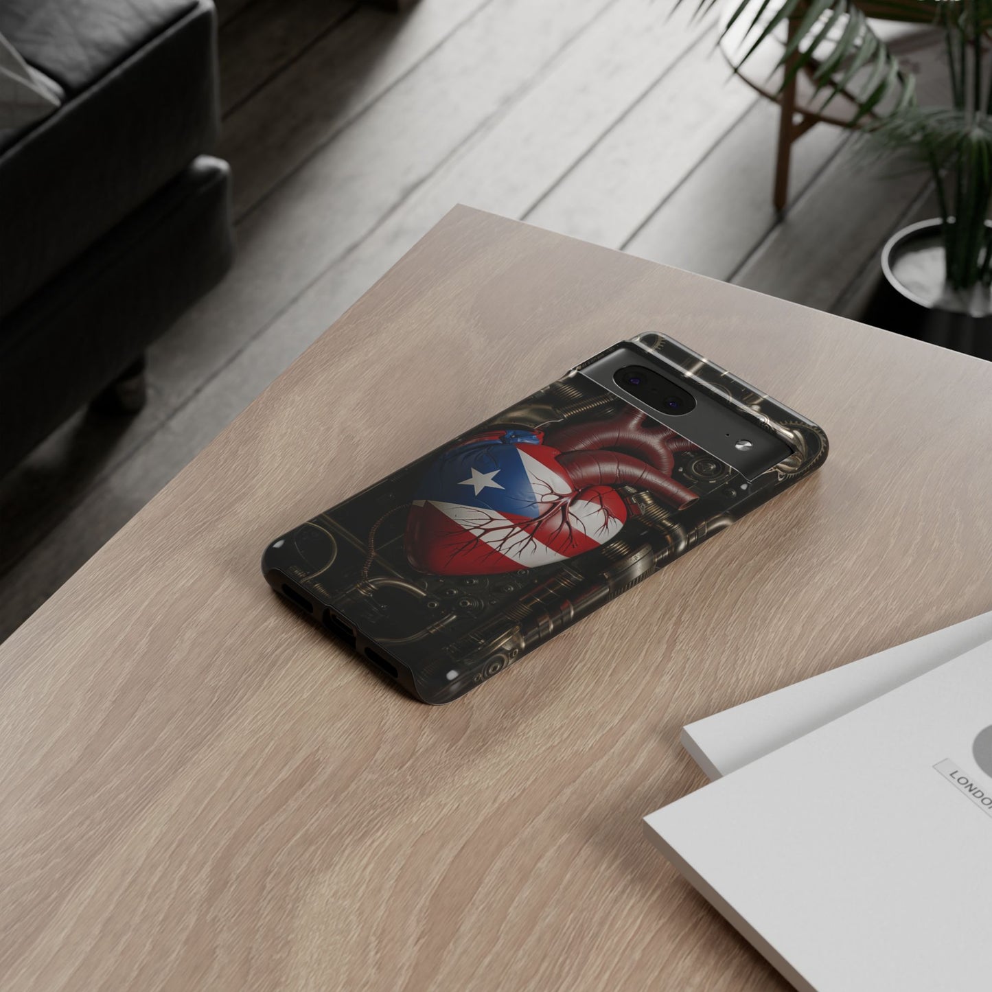 Artistic Phone Case CORAZON DE PUERTO RICO, Tough Cases for Music Lovers, Unique Accessories for Gifts, Heart and Puerto Rican Pride, Stylish Phone Covers
