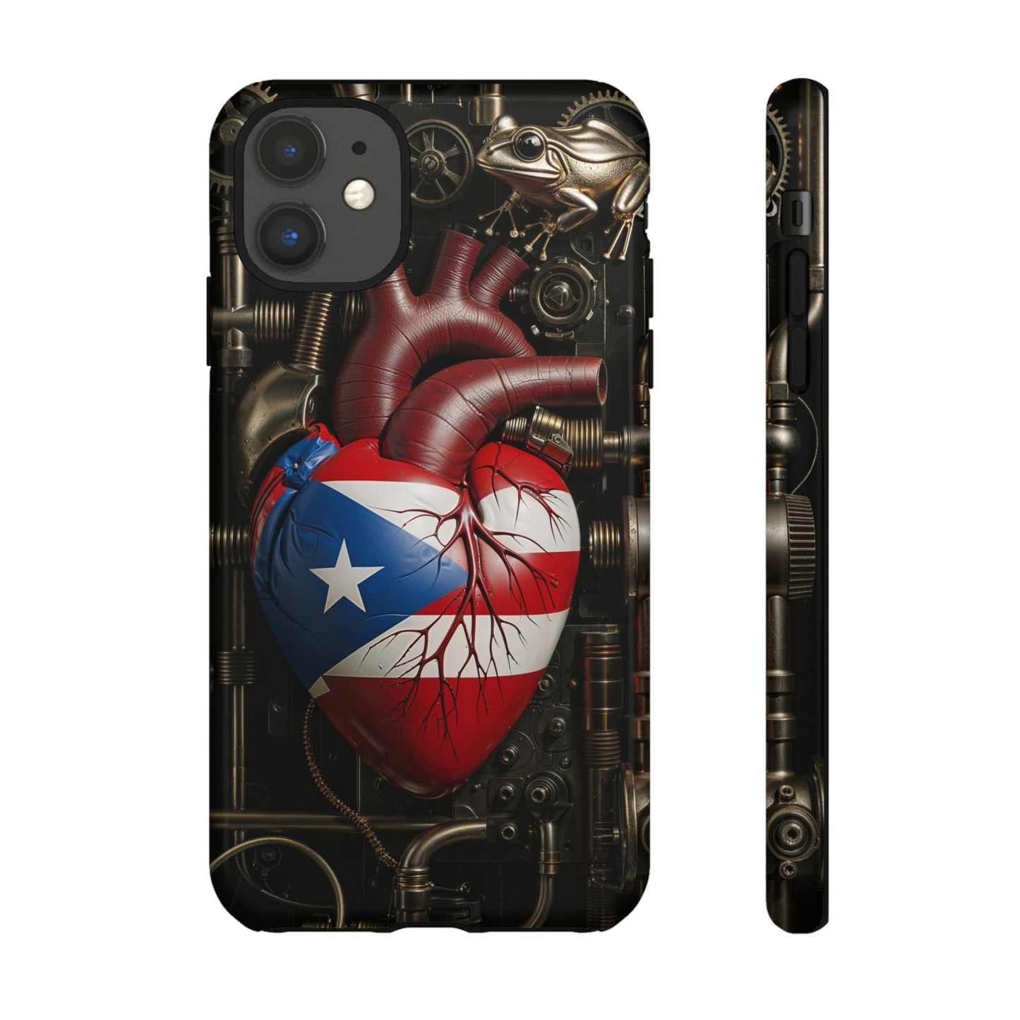 Artistic Phone Case CORAZON DE PUERTO RICO, Tough Cases for Music Lovers, Unique Accessories for Gifts, Heart and Puerto Rican Pride, Stylish Phone Covers