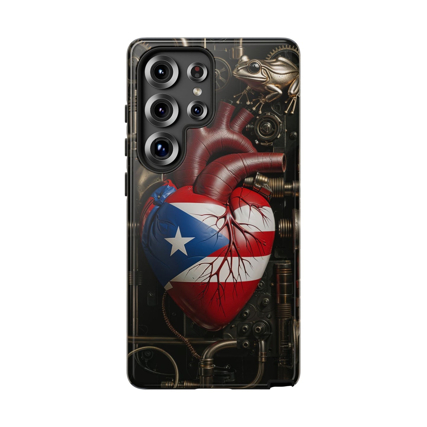 Artistic Phone Case CORAZON DE PUERTO RICO, Tough Cases for Music Lovers, Unique Accessories for Gifts, Heart and Puerto Rican Pride, Stylish Phone Covers