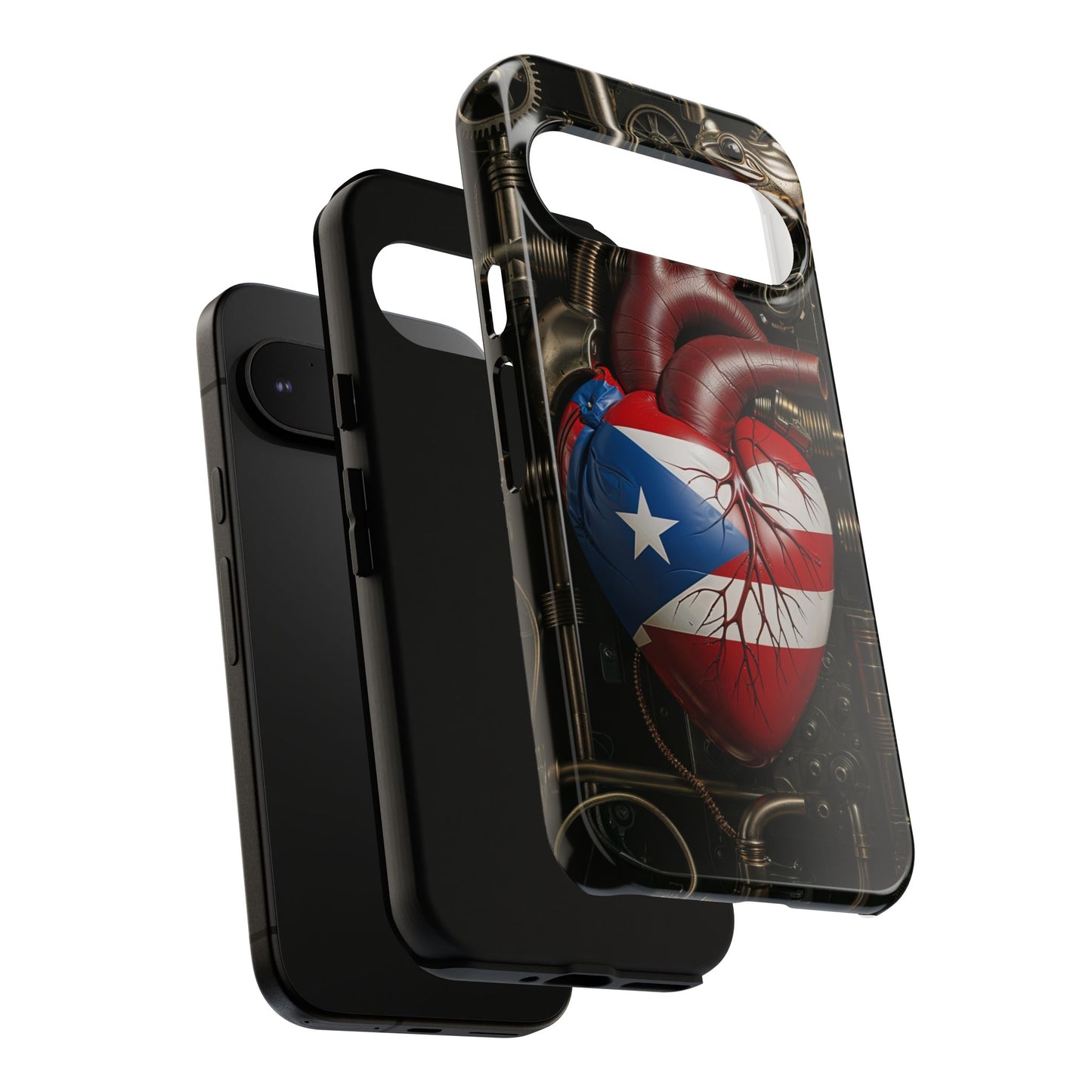 Artistic Phone Case CORAZON DE PUERTO RICO, Tough Cases for Music Lovers, Unique Accessories for Gifts, Heart and Puerto Rican Pride, Stylish Phone Covers