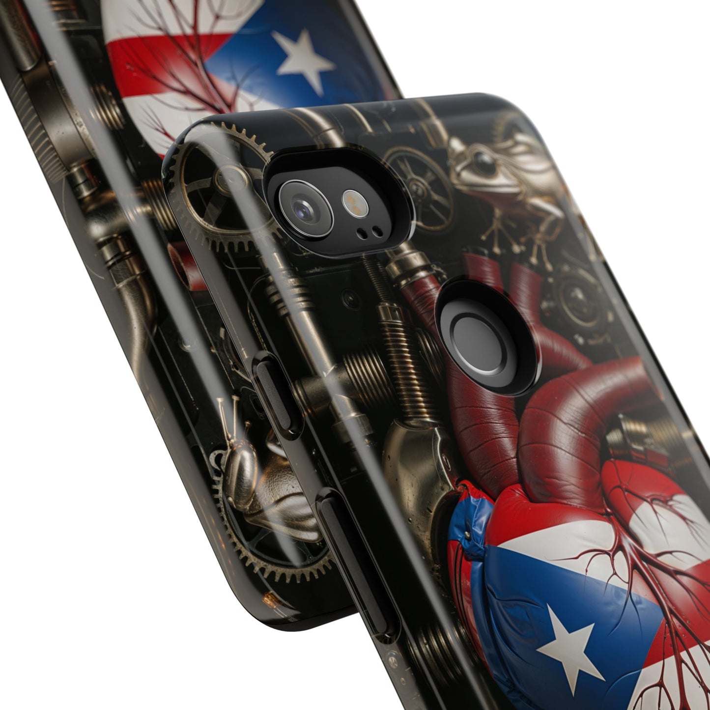 Artistic Phone Case CORAZON DE PUERTO RICO, Tough Cases for Music Lovers, Unique Accessories for Gifts, Heart and Puerto Rican Pride, Stylish Phone Covers