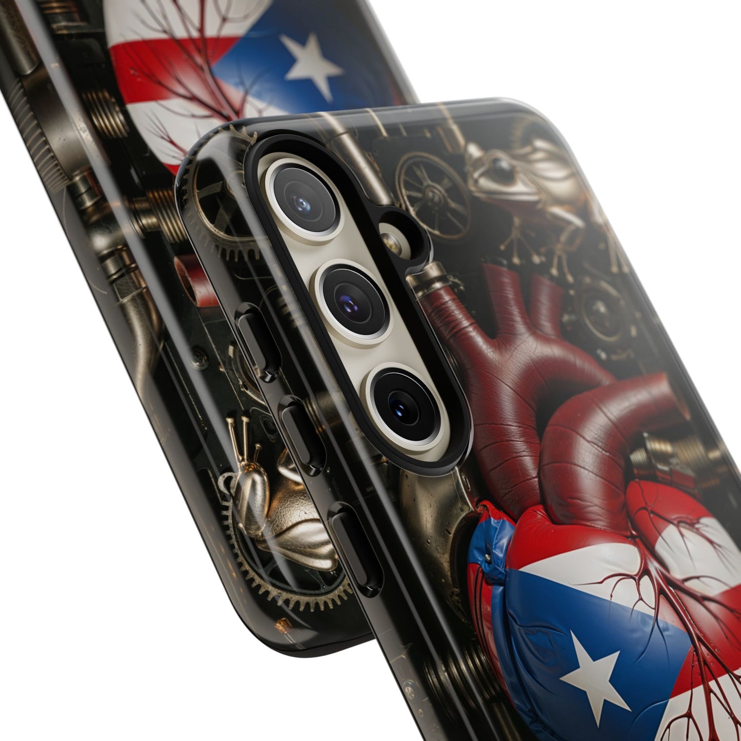 Artistic Phone Case CORAZON DE PUERTO RICO, Tough Cases for Music Lovers, Unique Accessories for Gifts, Heart and Puerto Rican Pride, Stylish Phone Covers