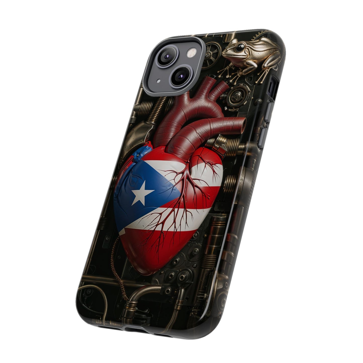Artistic Phone Case CORAZON DE PUERTO RICO, Tough Cases for Music Lovers, Unique Accessories for Gifts, Heart and Puerto Rican Pride, Stylish Phone Covers