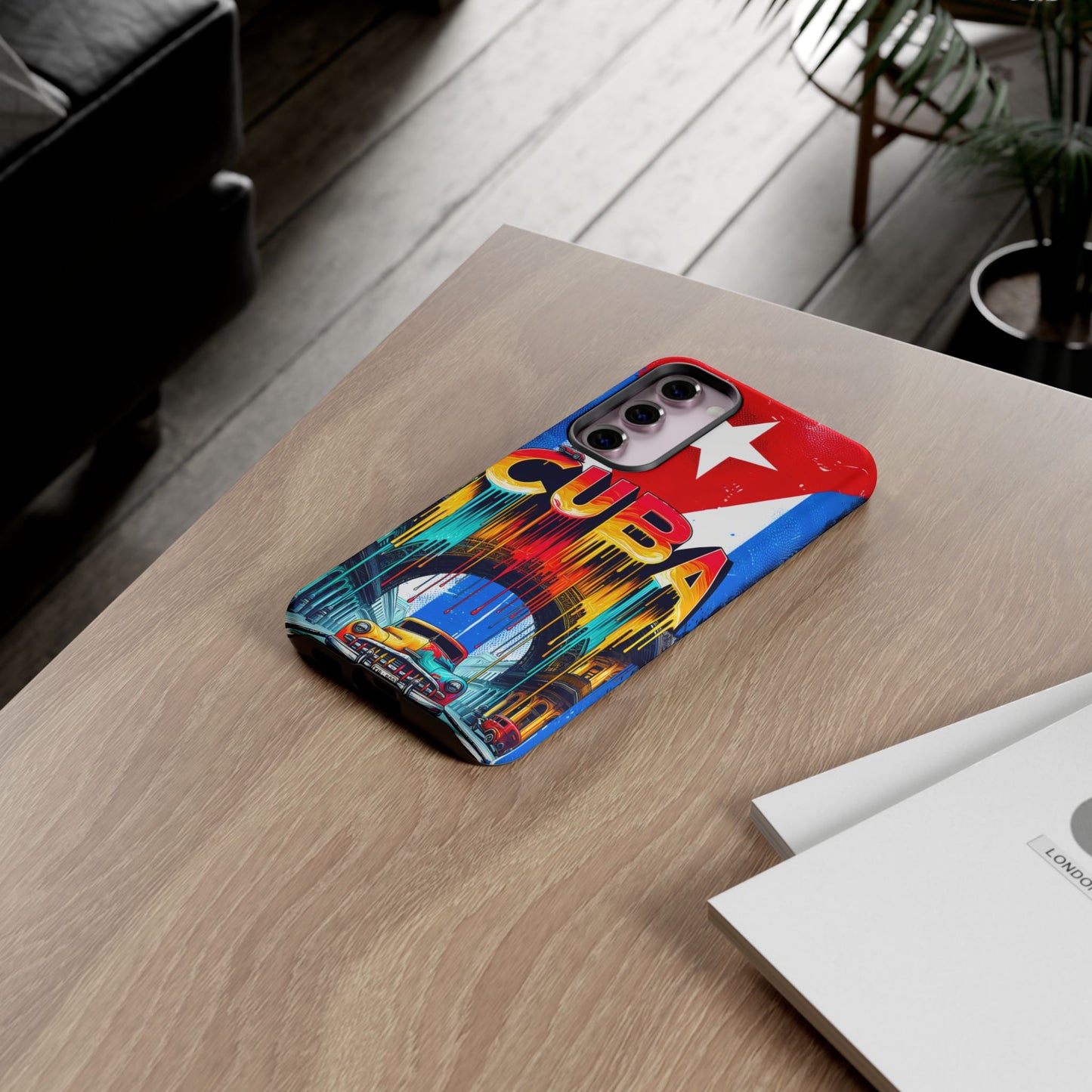 FUNDAS PARA TELEFONOS SAMSUNG, IPHONE, CON BANDERA DE CUBA COLORES BRILLANTES