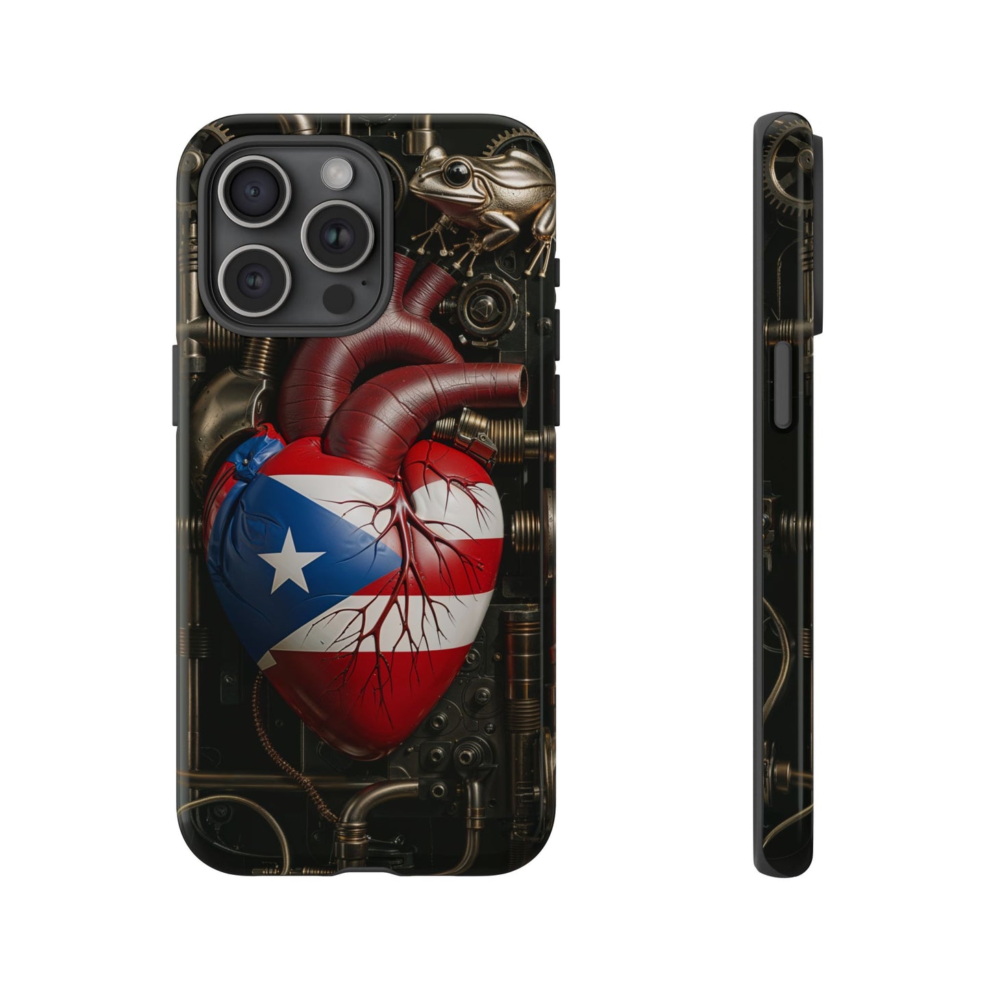 Artistic Phone Case CORAZON DE PUERTO RICO, Tough Cases for Music Lovers, Unique Accessories for Gifts, Heart and Puerto Rican Pride, Stylish Phone Covers