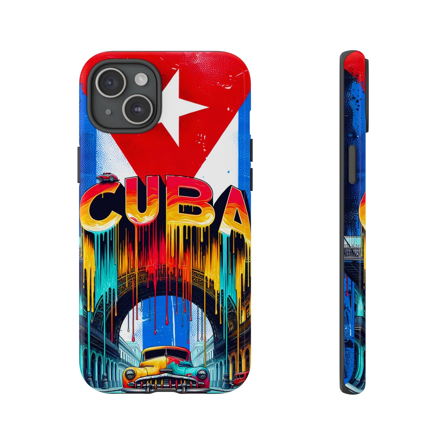 FUNDAS PARA TELEFONOS SAMSUNG, IPHONE, CON BANDERA DE CUBA COLORES BRILLANTES