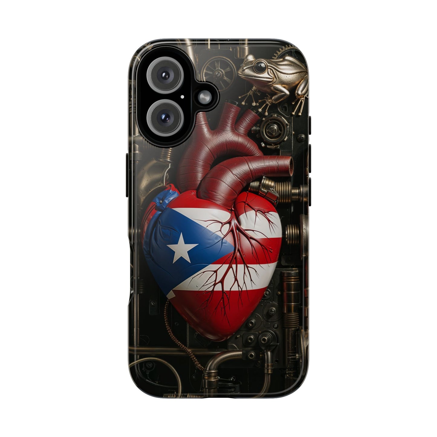 Artistic Phone Case CORAZON DE PUERTO RICO, Tough Cases for Music Lovers, Unique Accessories for Gifts, Heart and Puerto Rican Pride, Stylish Phone Covers