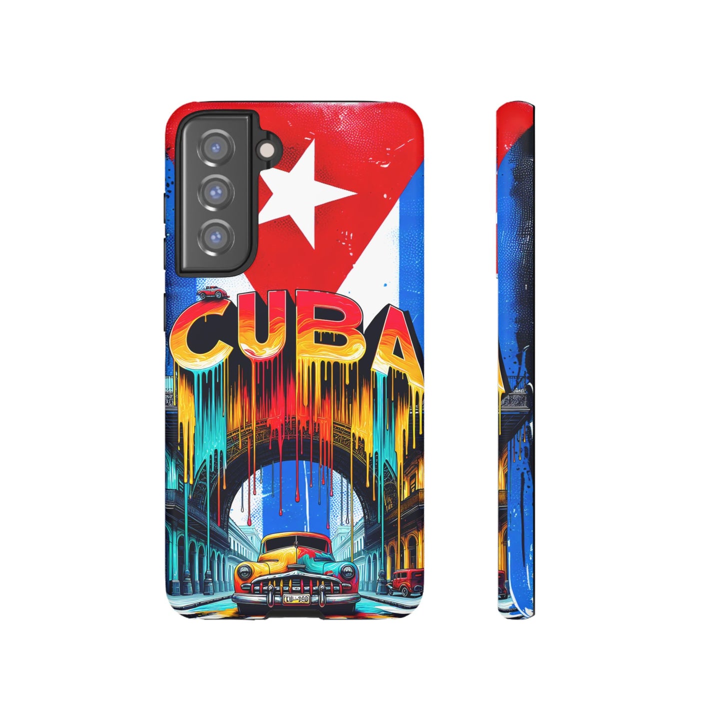 FUNDAS PARA TELEFONOS SAMSUNG, IPHONE, CON BANDERA DE CUBA COLORES BRILLANTES