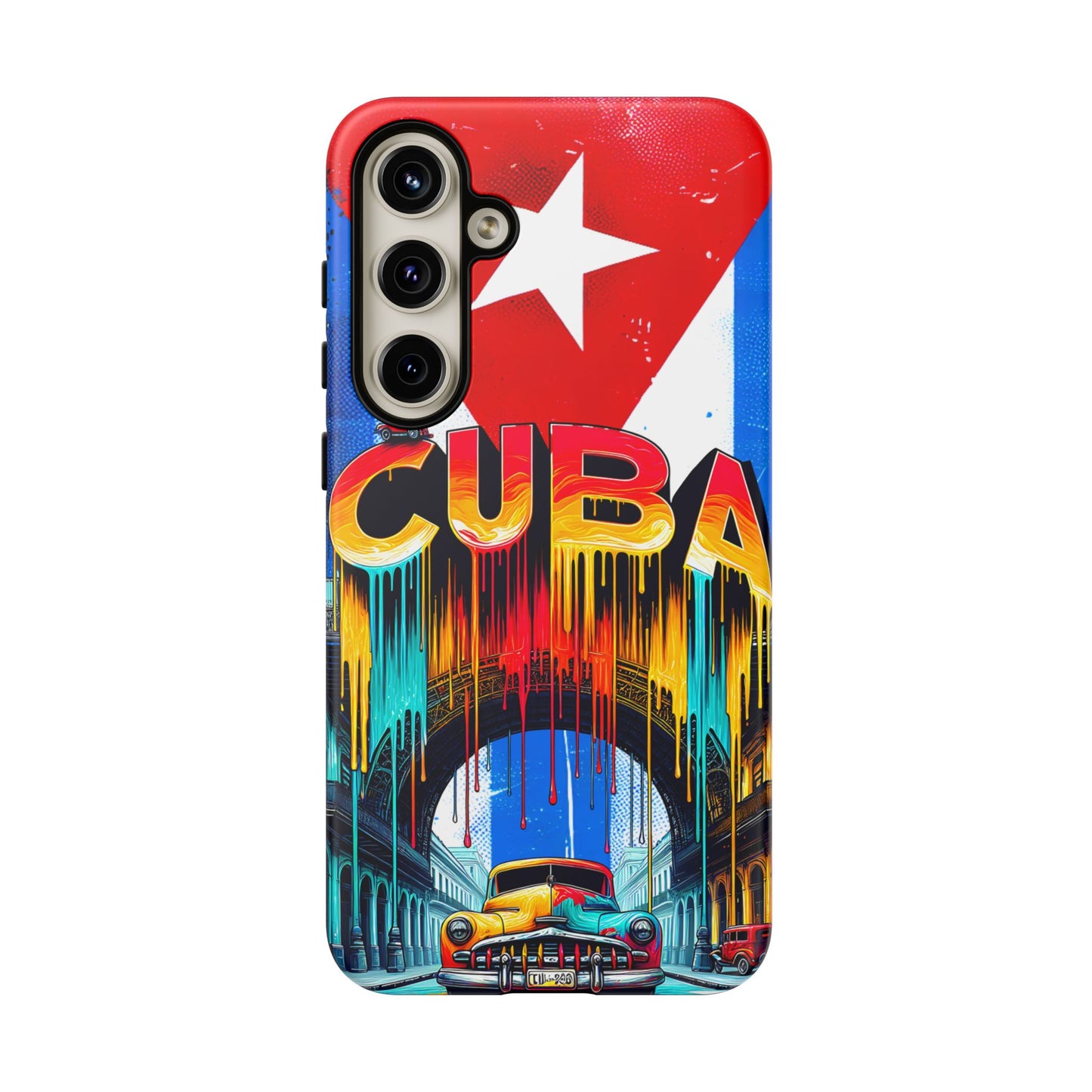 FUNDAS PARA TELEFONOS SAMSUNG, IPHONE, CON BANDERA DE CUBA COLORES BRILLANTES