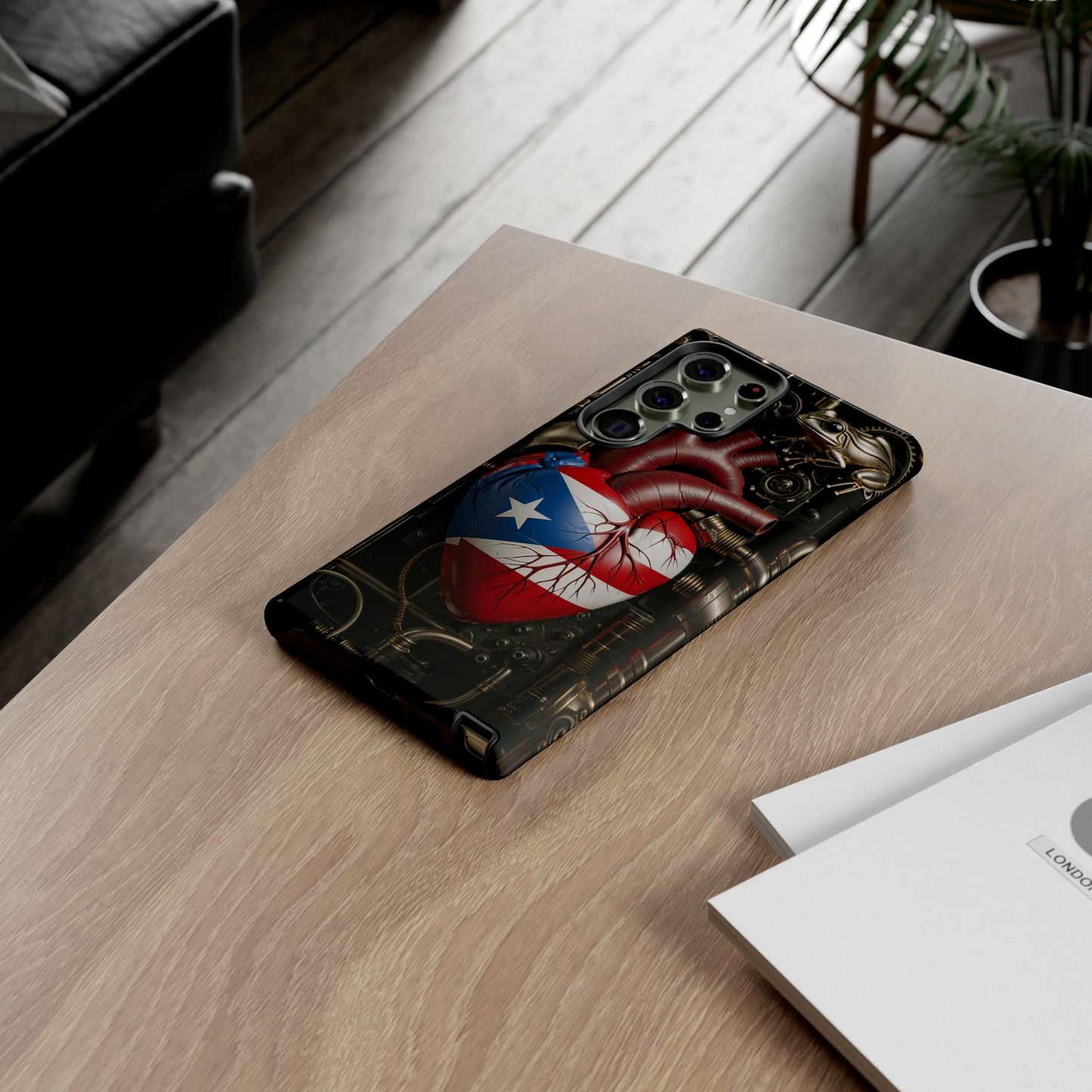 Artistic Phone Case CORAZON DE PUERTO RICO, Tough Cases for Music Lovers, Unique Accessories for Gifts, Heart and Puerto Rican Pride, Stylish Phone Covers