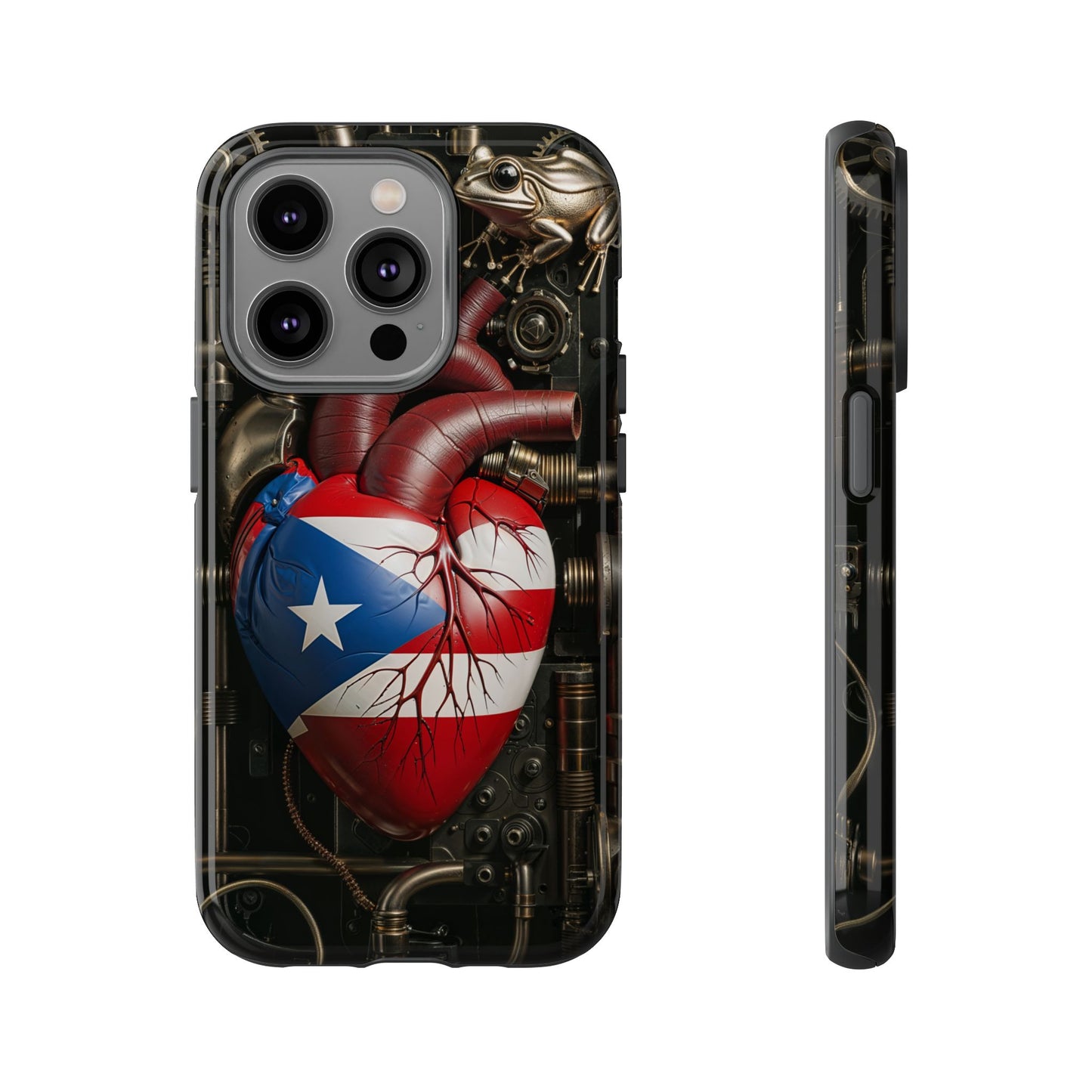 Artistic Phone Case CORAZON DE PUERTO RICO, Tough Cases for Music Lovers, Unique Accessories for Gifts, Heart and Puerto Rican Pride, Stylish Phone Covers
