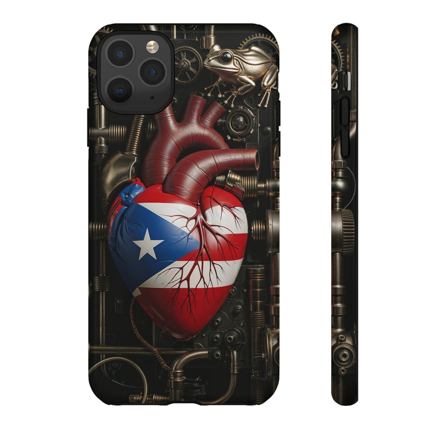 Artistic Phone Case CORAZON DE PUERTO RICO, Tough Cases for Music Lovers, Unique Accessories for Gifts, Heart and Puerto Rican Pride, Stylish Phone Covers